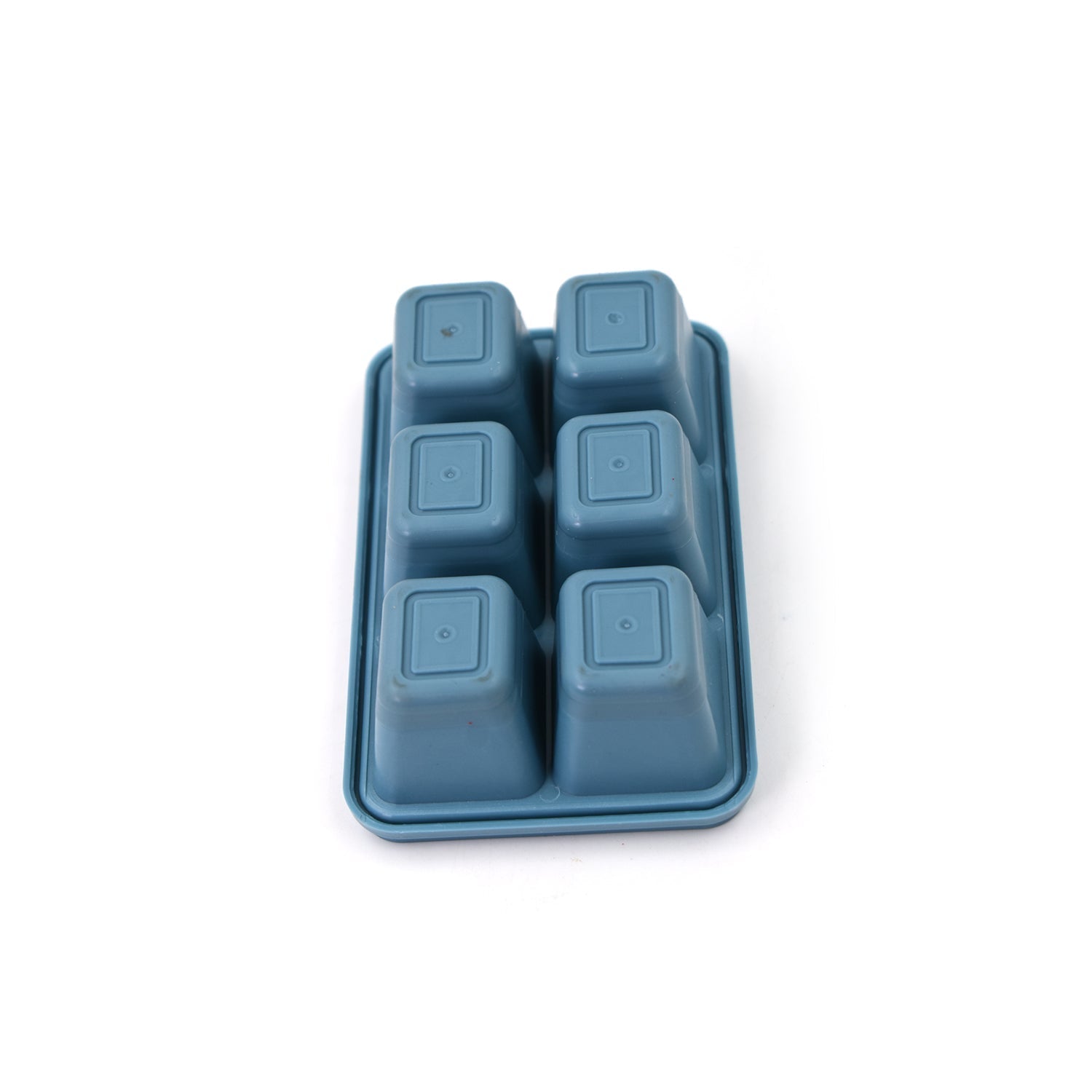 6 Grid Silicone Ice Tray Used In All Kinds Of Places Like Household Kitchens For Making Ice From Water And Various Things And All With Color Box (1 Pc) - Bhavnagar Deodap
