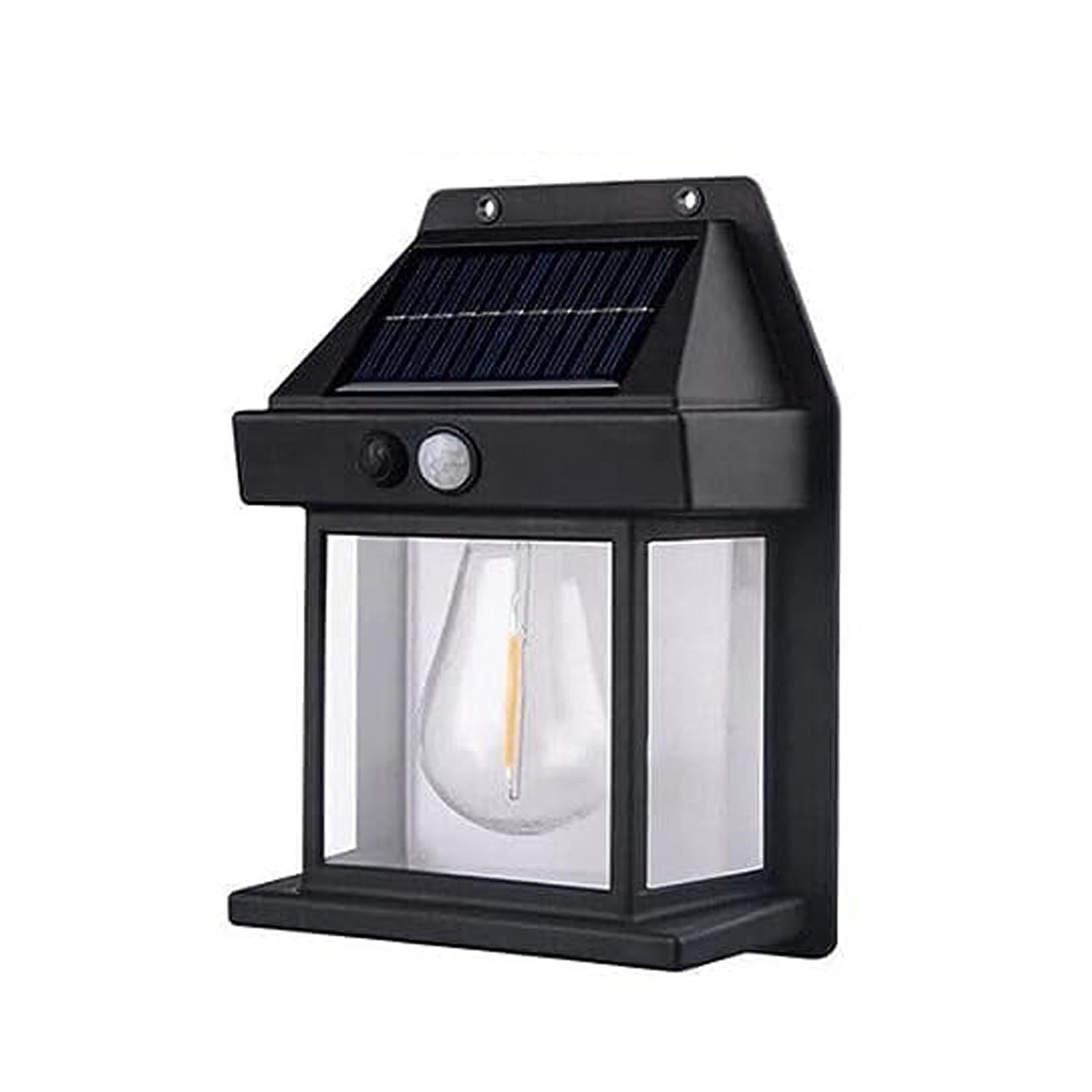 Solar Wall Lights / Lamp Outdoor, Wireless Dusk to Dawn Porch Lights Fixture, Solar Wall Lantern with 3 Modes & Motion Sensor, Waterproof Exterior Lighting with Clear Panel (1 Pc ) - Bhavnagar Deodap