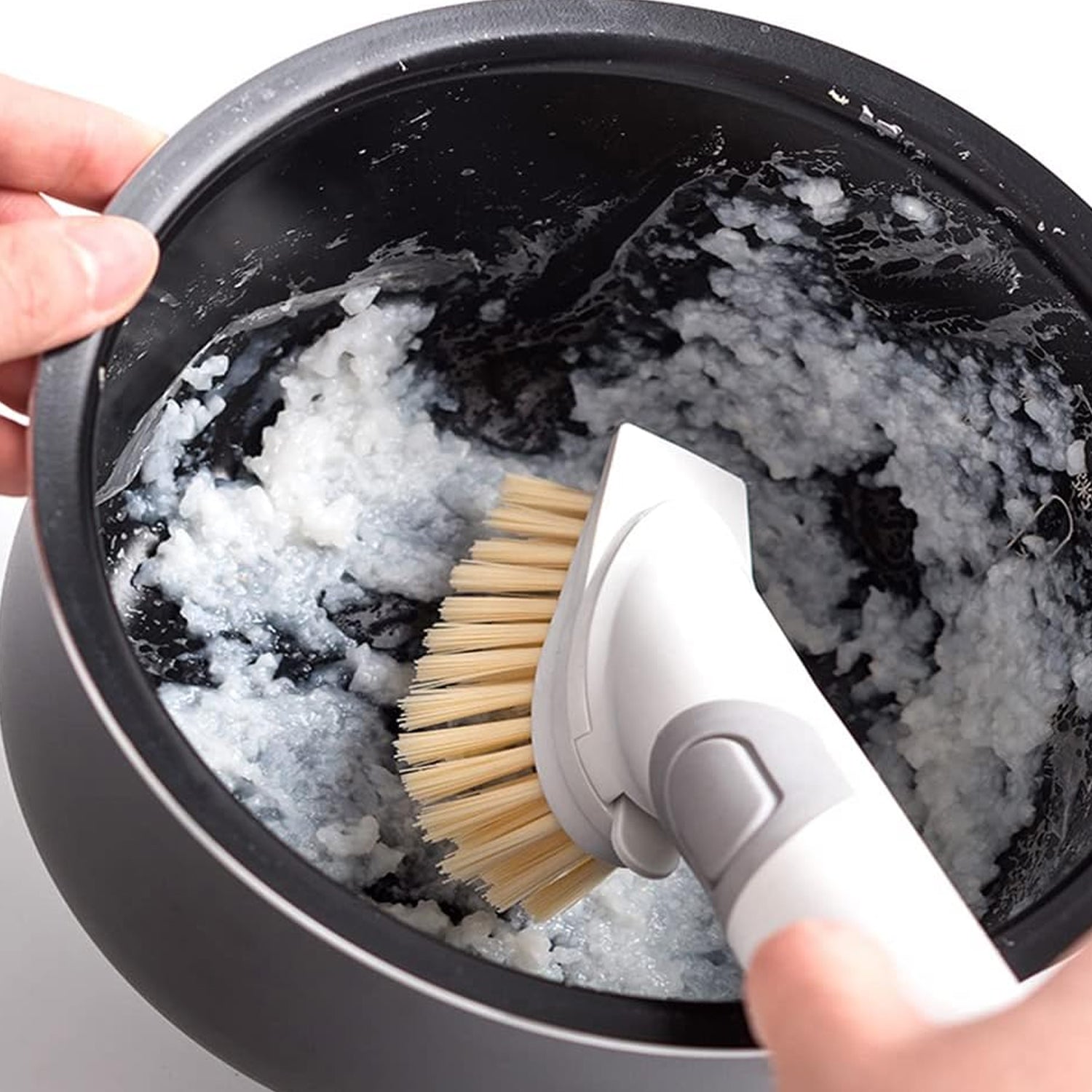 Cleaning Brushes Set, Scrub Brush Bathroom Brush, Long Handle Liquid Dispenser Pot Washing Brush - Bhavnagar Deodap