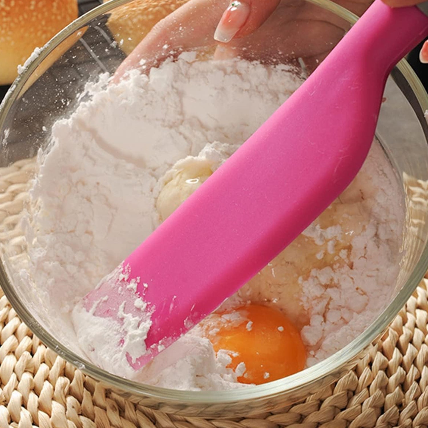 Spatula Kitchen Omelet Turner Silicone Non-Stick Omelet Scraper Silicone Pigment Scraper with Non Slip Grip for Kitchen Omelet Pancake - Bhavnagar Deodap