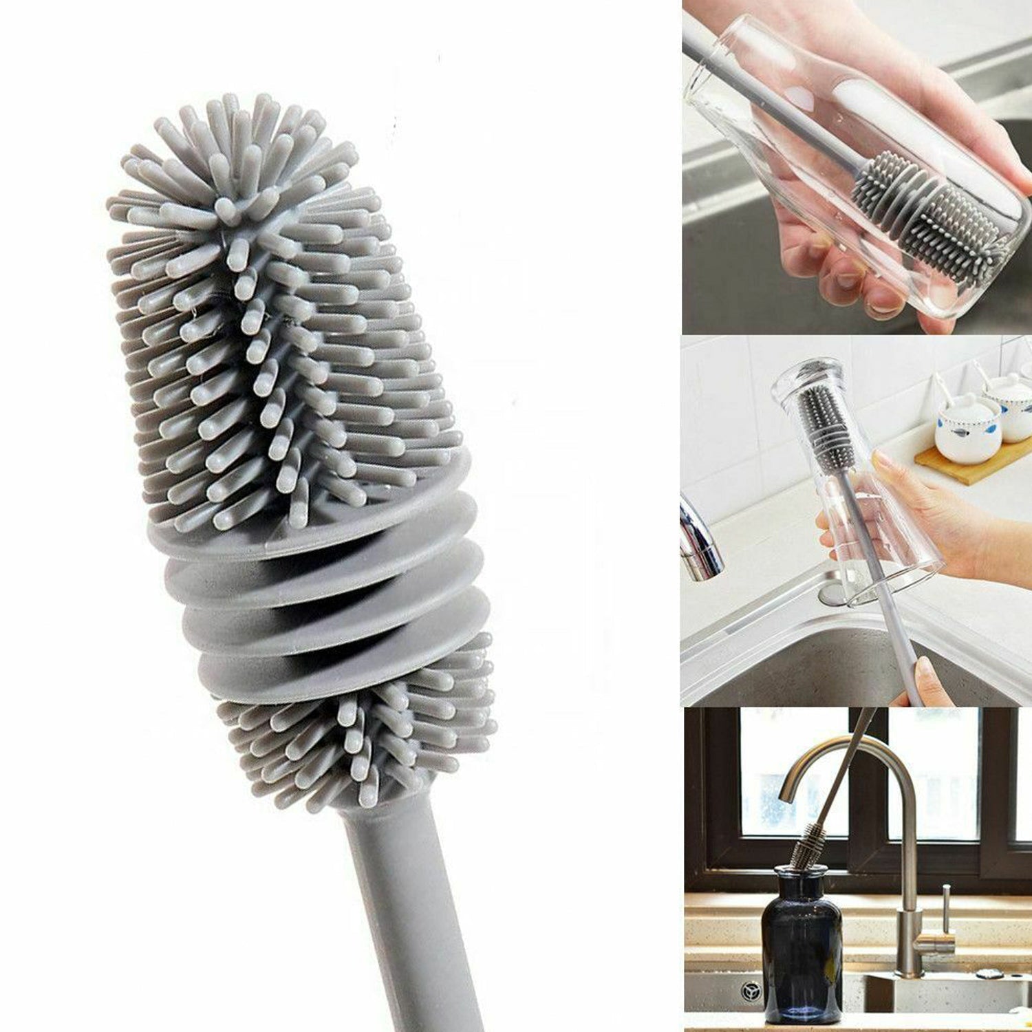 Multipurpose Bottle Cleaning Brush: Kitchen Tool - Bhavnagar Deodap