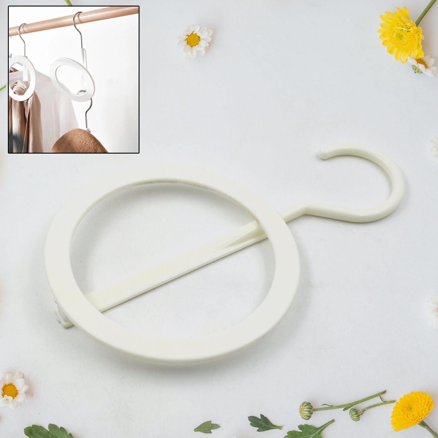 Plastic Circle hanger Hat, Closet, Joint Hanger, Rings Hanger, Hat Storage, Towel, Hanger Hook, Bag Hanger Storage for Wall, Door, Closet, Bathroom (1 Pc) - Bhavnagar Deodap