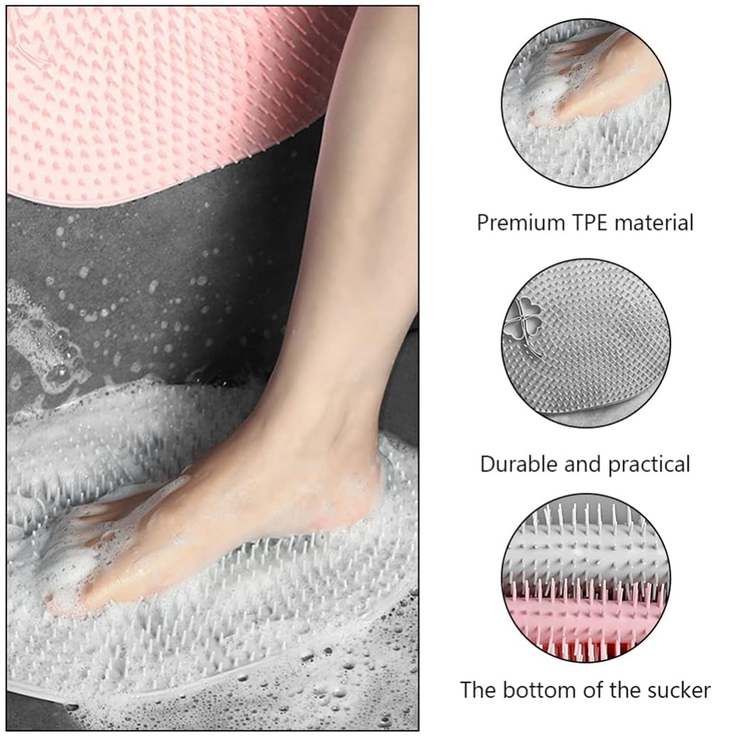 Silicone Bath Massage Cushion with Suction Cup (35×28 CM / 1 Pc) - Bhavnagar Deodap
