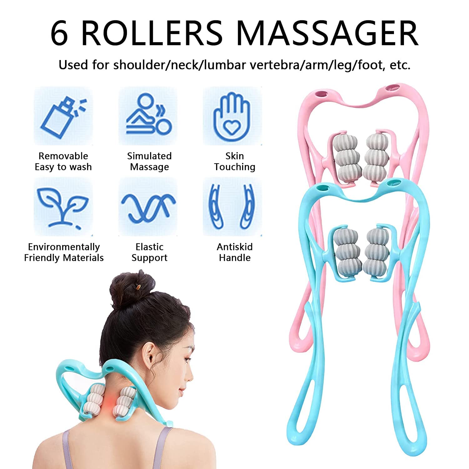 NECK SHOULDER MASSAGER, PORTABLE RELIEVING THE BACK FOR MEN RELIEVING THE WAIST WOMEN (1PC) - Bhavnagar Deodap