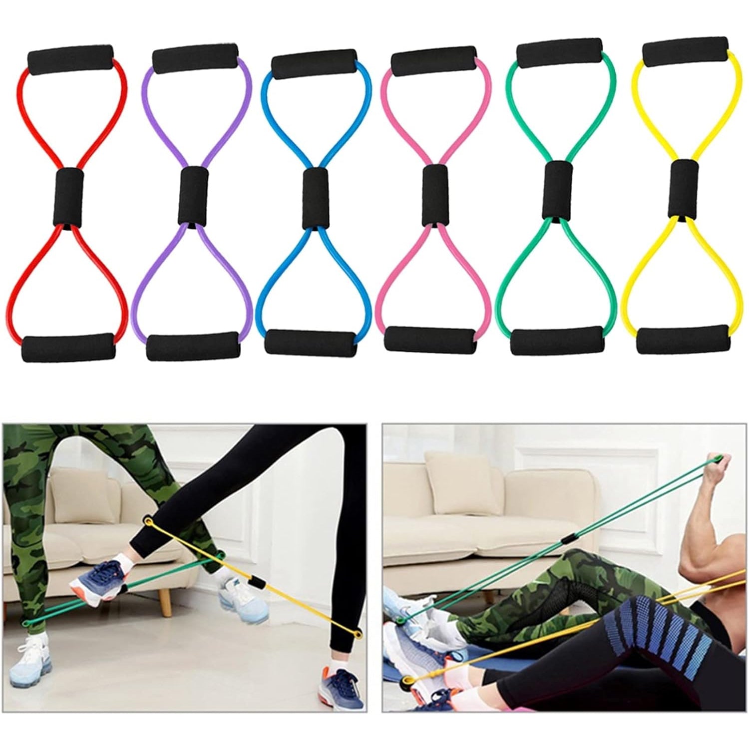 Sport Resistance Loop Band (1 Pc): Exercise, Yoga, Fitness, Mix Color - Bhavnagar Deodap