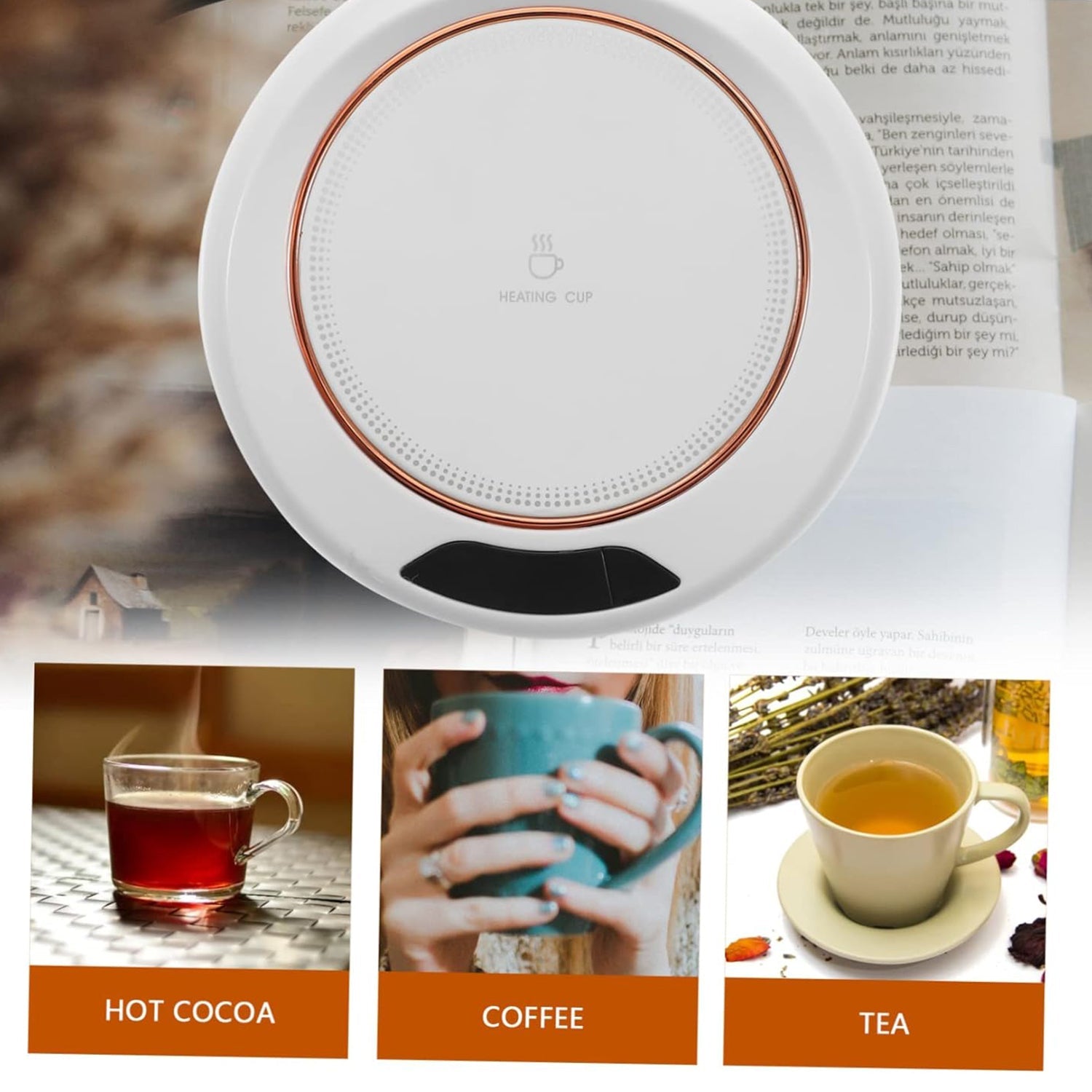 USB Warm Coaster Heated Coffee Mug Portable Office Desk Portable Cup, Heater Coffee Mug Warmer Electric Cup Warmer (1 Pc) - Bhavnagar Deodap