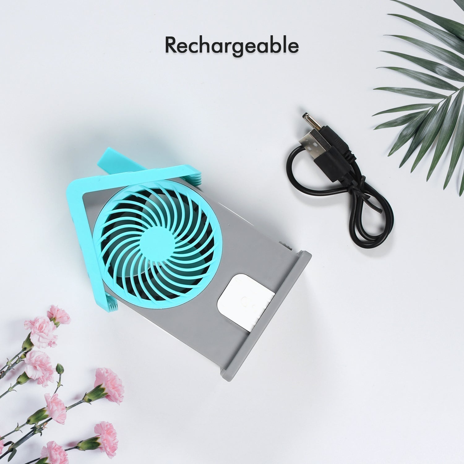 Mini House Fan House Design Rechargeable Portable Personal Desk Fan For Home , Office & Kids Use (Battery Not Include) - Bhavnagar Deodap