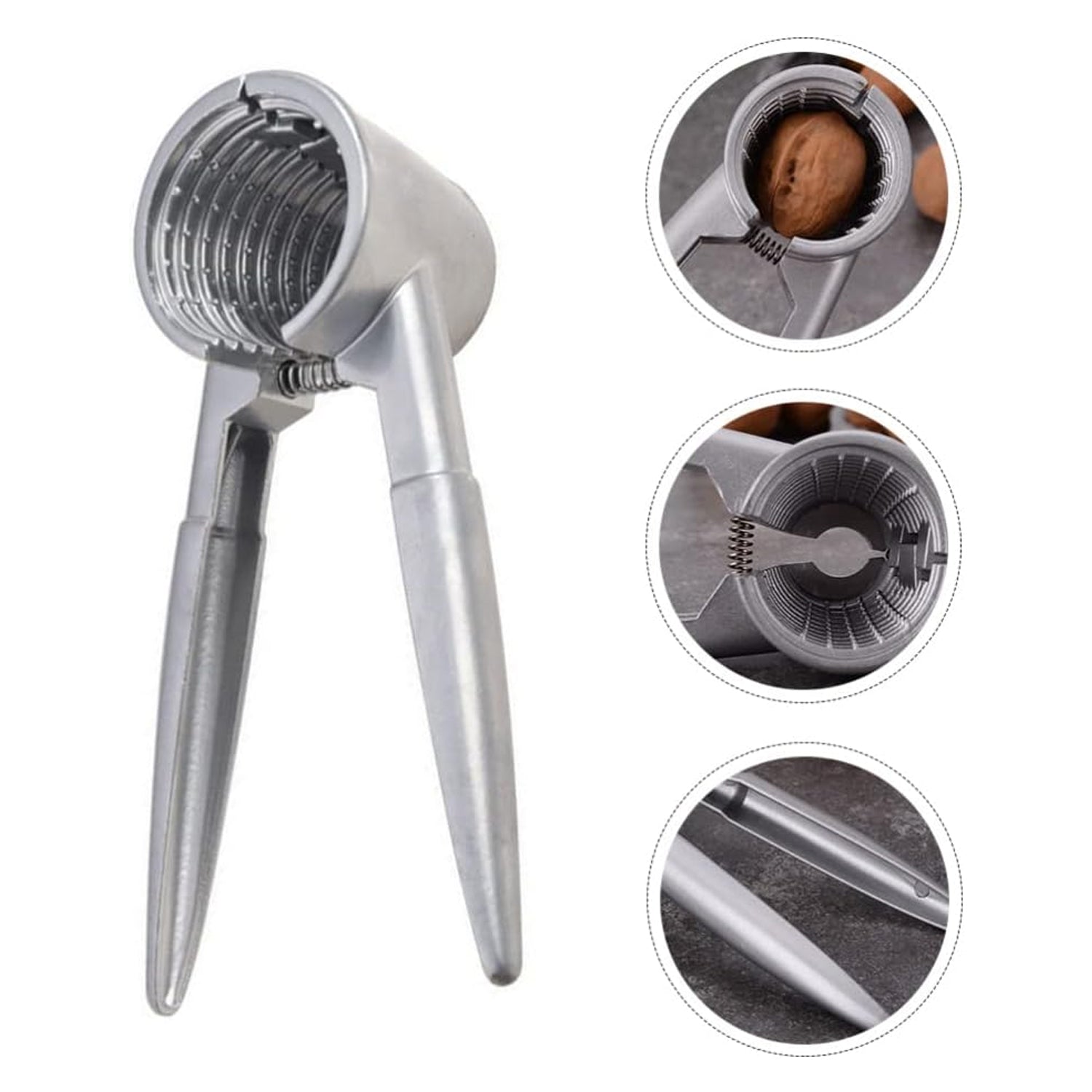 Walnut Cracker, Luxury Die Cast Stainless Alloy Nut Cutter Walnut Clamp Plier Portable Smart Walnut Akhrot Pincers Bottle Opener for Pecans, Almonds, Brazil Nuts - Bhavnagar Deodap