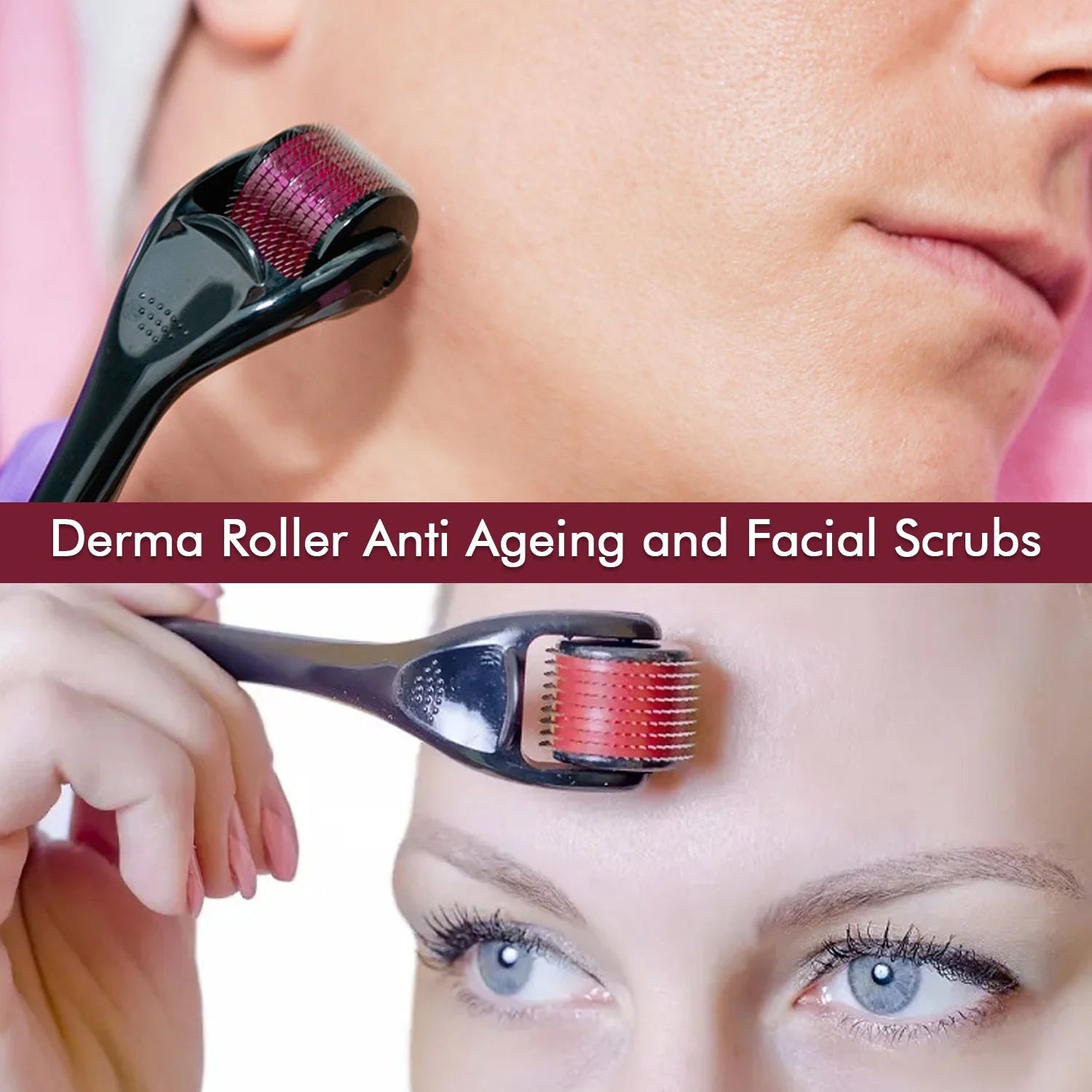 Derma Roller Anti Ageing and Facial Scrubs & Polishes Scar Removal Hair Regrowth (2 MM) - Bhavnagar Deodap