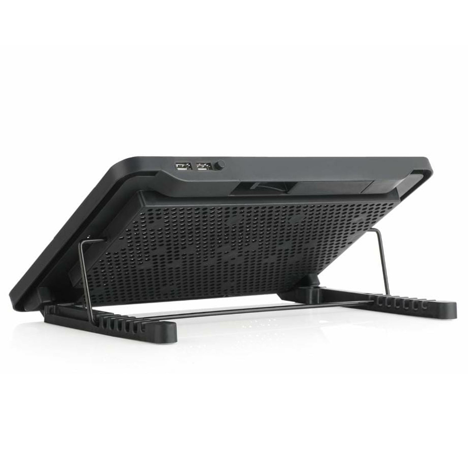 Laptop Cooler Cooling Pad with 2 Quiet Led Fans, Dual USB Ports, Portable Ultra Slim USB Powered 7 Heights Adjustable Laptop Stand for Gaming Laptop - Bhavnagar Deodap