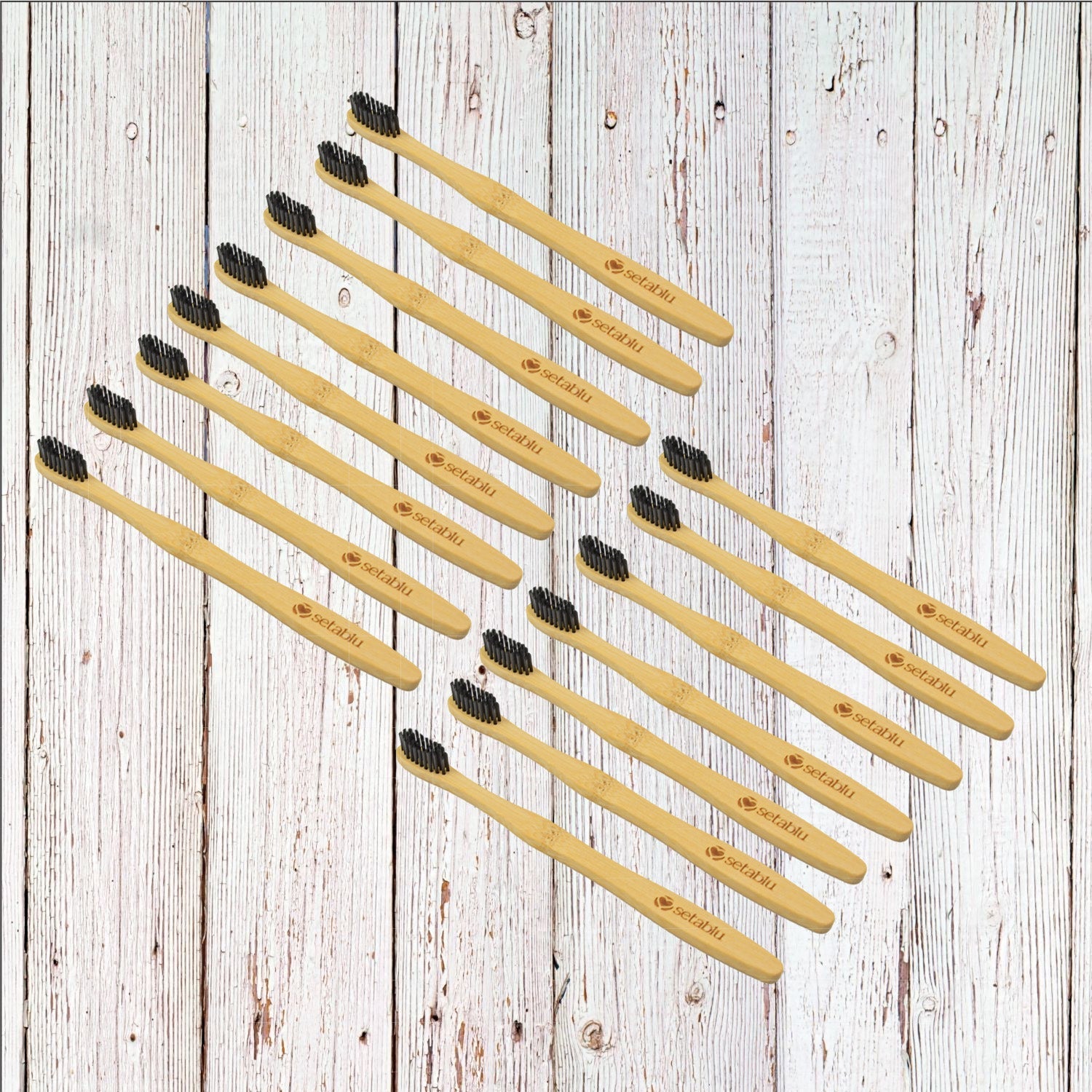 Bamboo Wooden Toothbrush Soft Toothbrush Wooden Child Bamboo Biodegradable Toothbrush, Manual Toothbrush for Adult, Kids (15 pcs set / With Round Box) - Bhavnagar Deodap