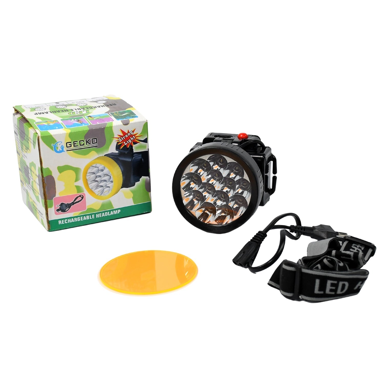 HEAD LAMP 13 LED LONG RANGE RECHARGEABLE HEADLAMP ADJUSTMENT LAMP USE FOR FARMERS, FISHING, CAMPING, HIKING, TREKKING, CYCLING - Bhavnagar Deodap