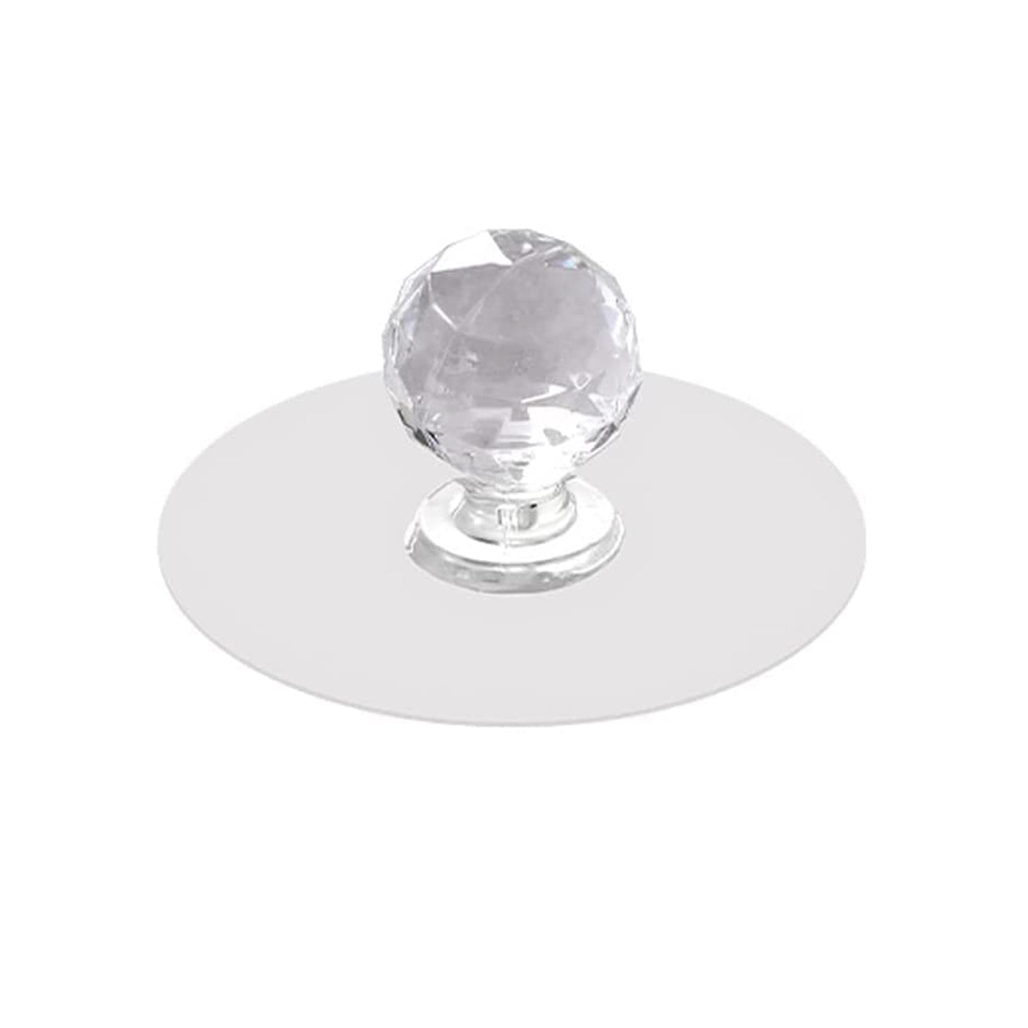 Clear Cabinet Drawer Knobs / Hook, Diamond Crystal Shaped Pulls Handles for Wardrobe, Kitchen, Cupboard, Bathroom Dresser, Furniture Door Window (1 Pc) - Bhavnagar Deodap