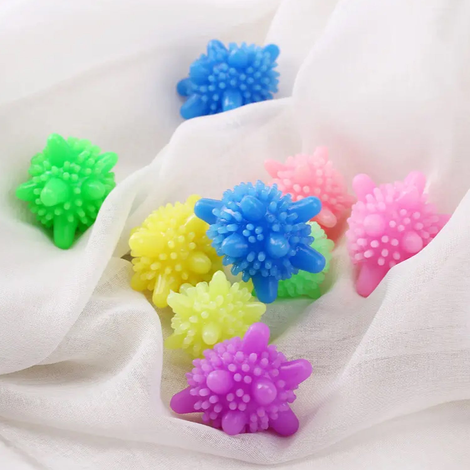 Soft Star Washing Machine, Laundry Dryer Balls Laundry Ball for Household Cleaning Washing Machine Clothes Softener (10 Pcs / Multi Color) - Bhavnagar Deodap