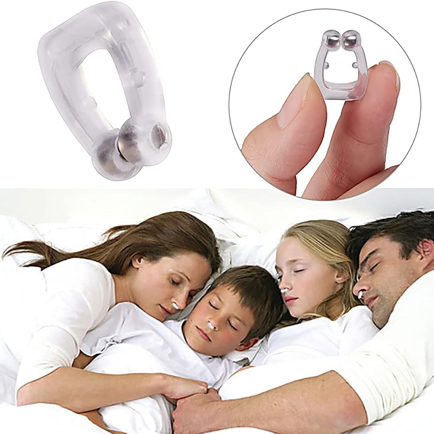 Anti Snore device for men and woman Silicone Magnetic Nose Clip For heavy Snoring sleeper, Snore Stopper, Anti Snoring Device (1 Pc) - Bhavnagar Deodap