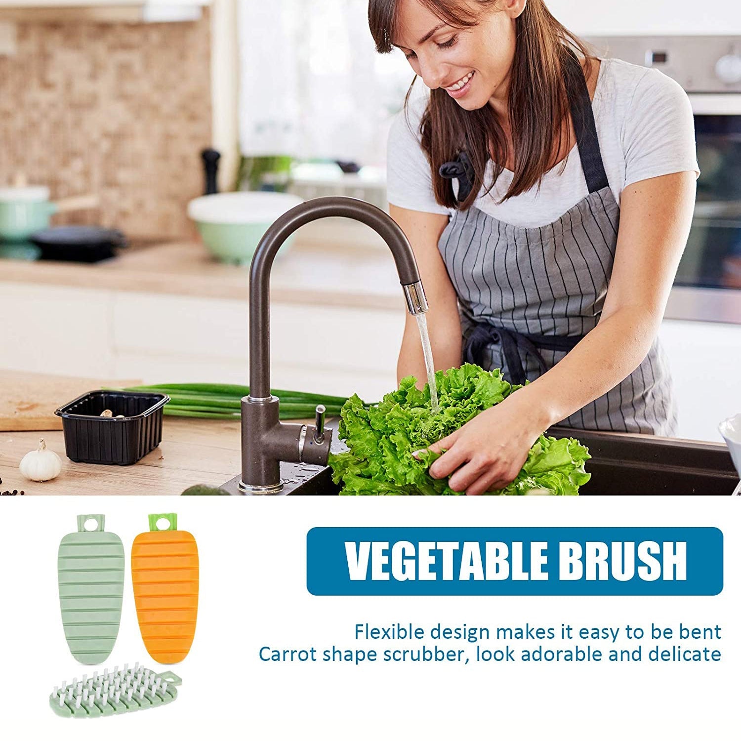 Plastic Fruit & Vegetable Brush (1 Pc) - Bhavnagar Deodap