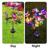 Solar-Powered LED Butterfly Garden Flower Light