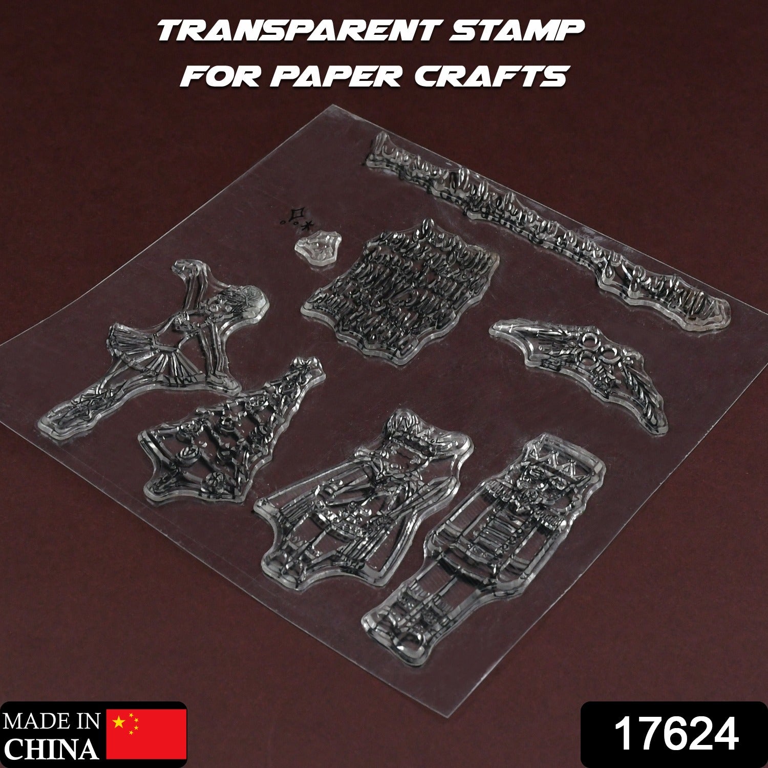 Reusable Rubber Stamp, TPR Stamp DIY Accessories Good Stamping Effect DIY Transparent Stamp Stick Repeatedly for Envelope for Diary for Invitation Letter, Photo Album Decoration for Paper Crafts (Mix Design / 1 Set) - Bhavnagar Deodap