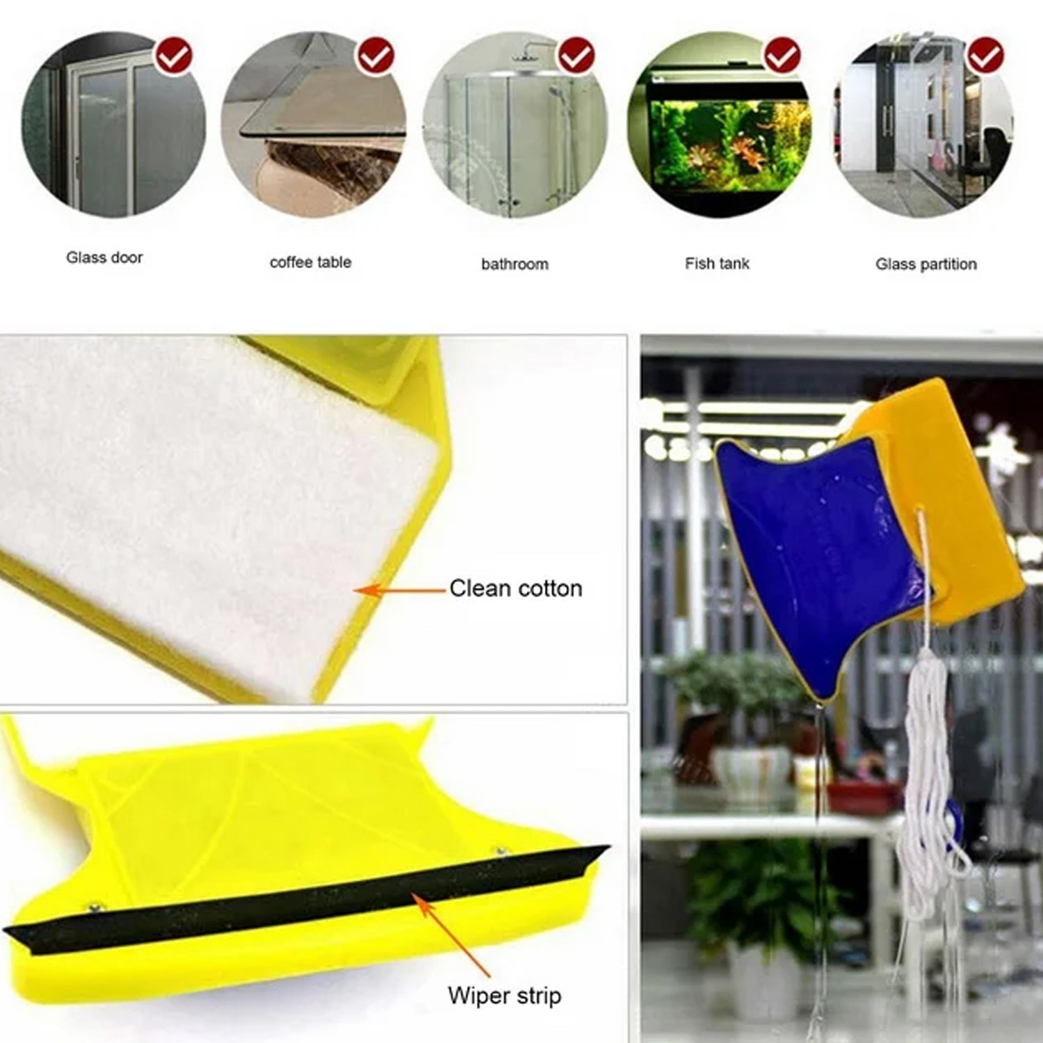 Window Cleaner Double-Side Glazed Two Sided Glass Cleaner - Bhavnagar Deodap