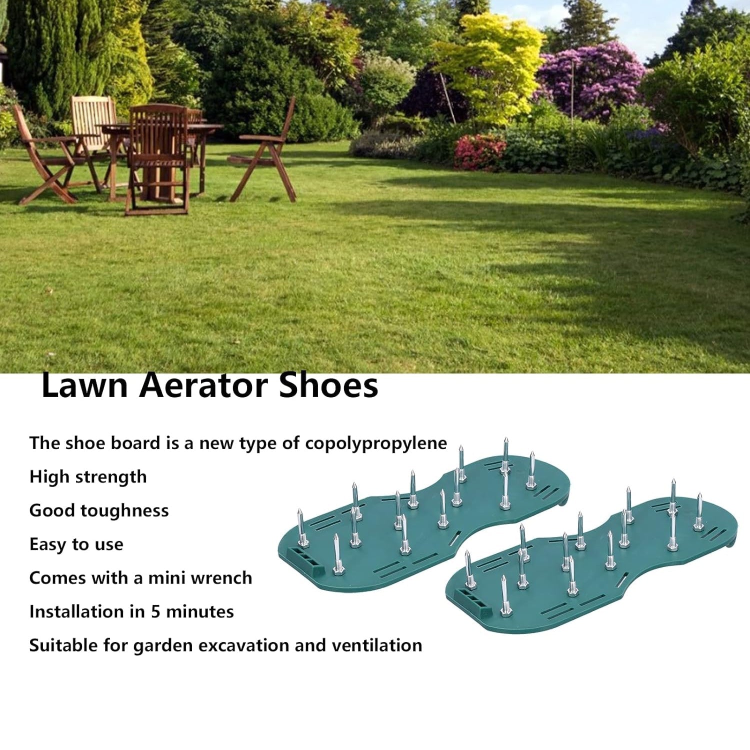 Lawn Aerator Sandals, Garden Grass Aerator Spiked Sandals Green Studded Shoes for Yard Patio Garden Excavation - Bhavnagar Deodap