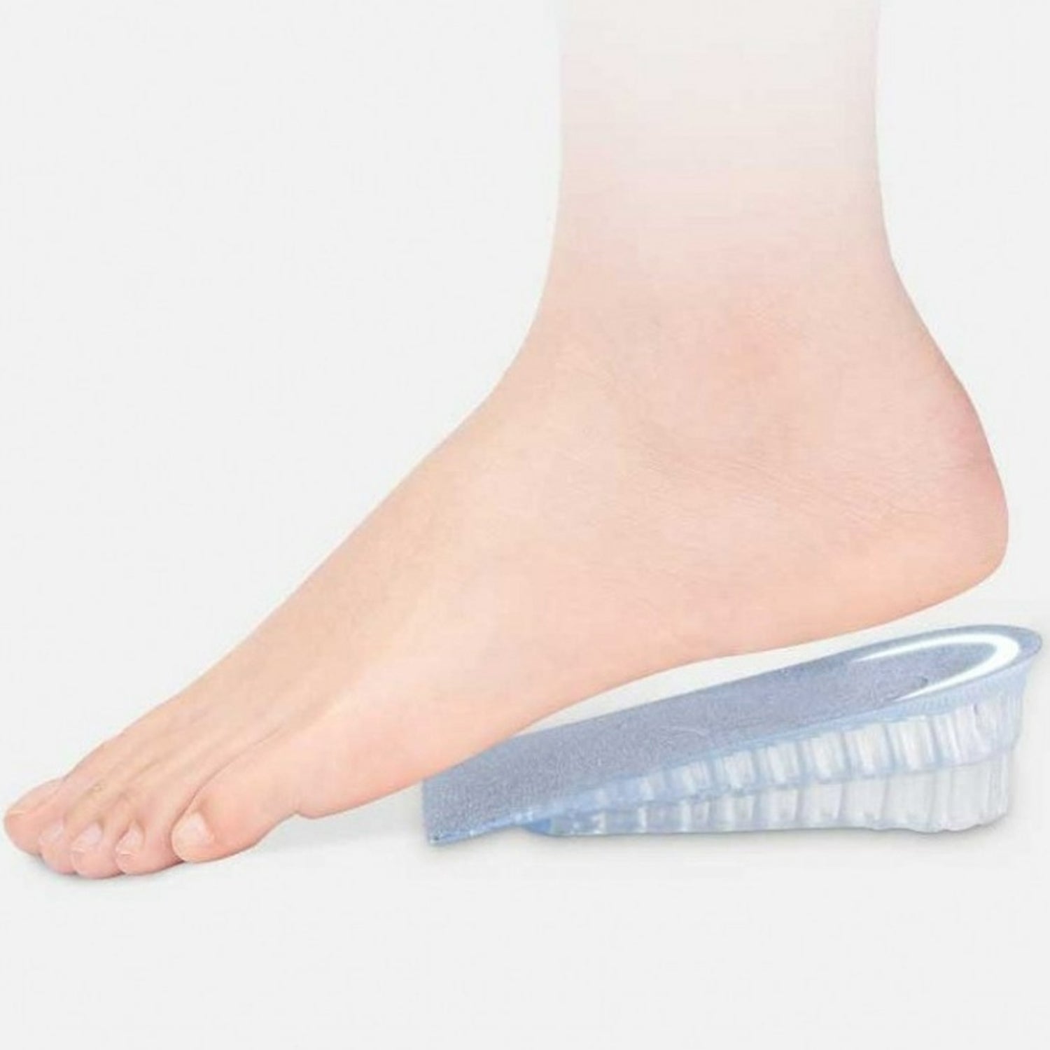 2 Pairs Heel Lift Inserts Height Increase Insole Invisible Heightening Insole Sillicone 3-Layer Heel Support Insoles Height-Adjustable Shoe Pads Foot Cushion for Shoes - Bhavnagar Deodap