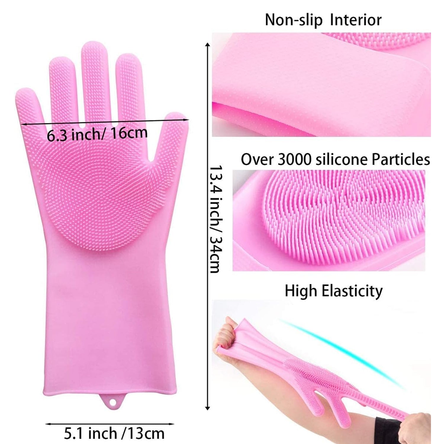 Single Left-Handed Silicone Dishwashing Glove: Scrubber, Reusable, Kitchen Cleaning - Bhavnagar Deodap