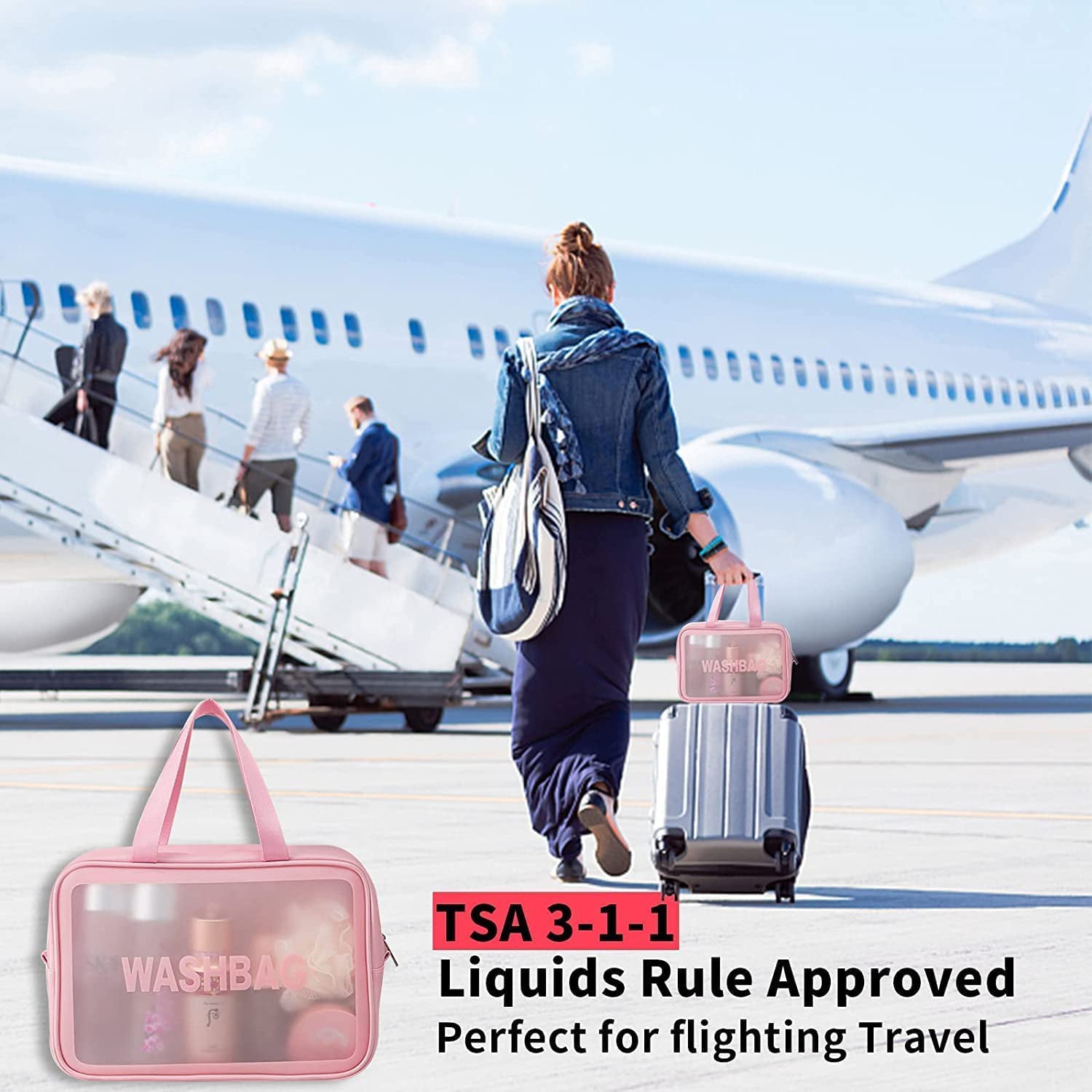 Cosmetic Pouch, Make up Bag for Home & Travel, Toiletry Bag for Cosmetics, Brushes, Accessories Set of 3 Small, Medium & Big - Wash Bag - Bhavnagar Deodap