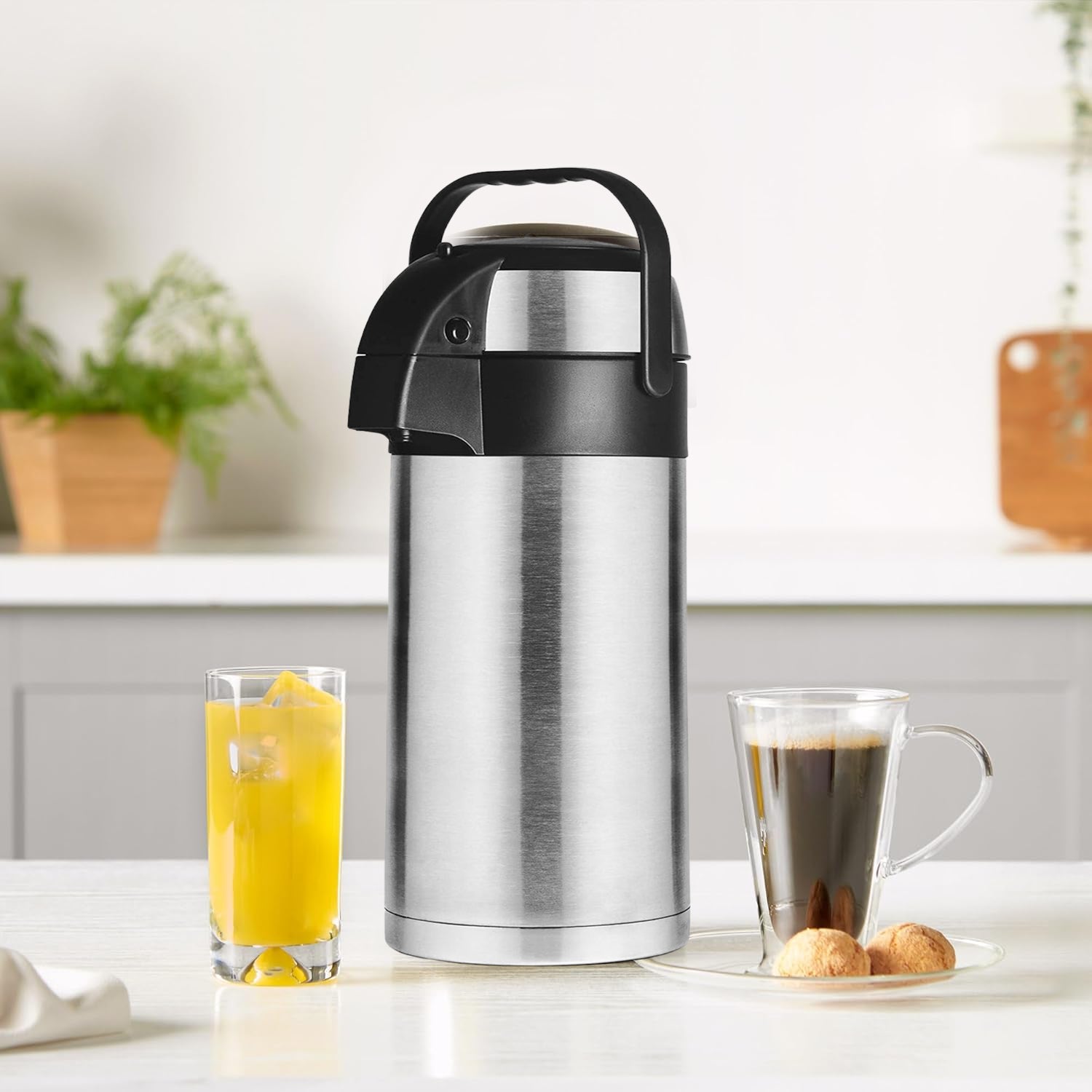 Beverage Dispenser Stainless Steel for Serving Tea and Coffee, Thermos steel (2500 ML) - Bhavnagar Deodap