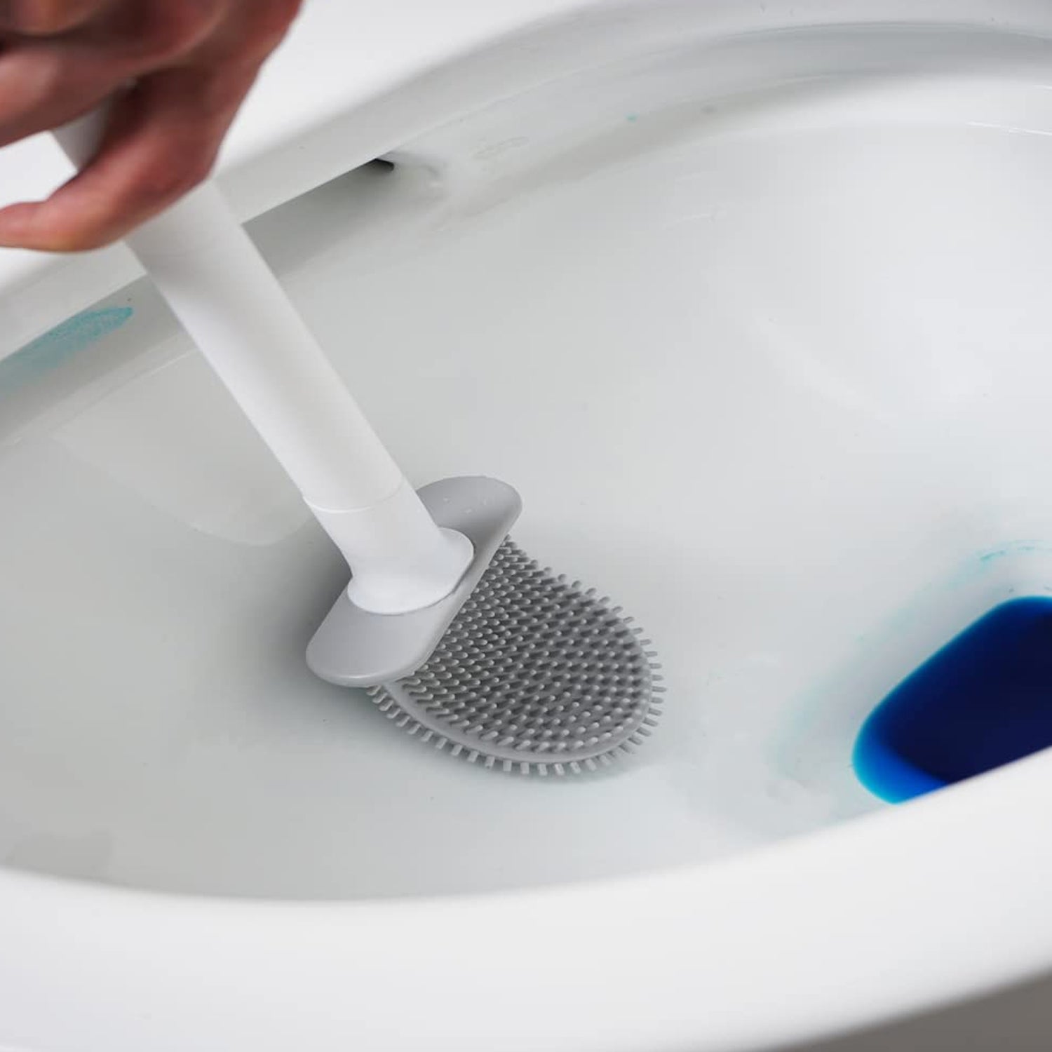 Silicone Toilet Brush with Holder Stand for Bathroom Cleaning - Bhavnagar Deodap