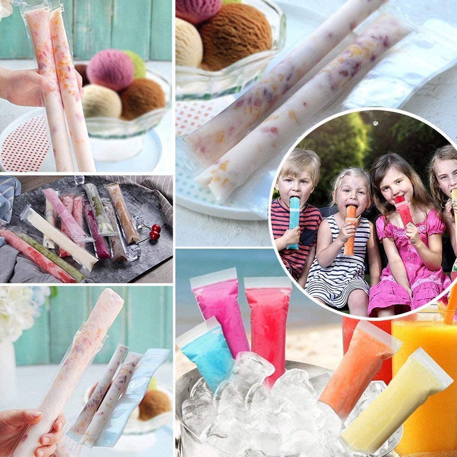 Homemade Popsicle Maker Manual Ice Cream Machine With Approx 20 Pcs Packing Bag Popsicle Mold Convenient Maker Manual Ice Cream Machine For Kids Adults DIY, Reusable - Bhavnagar Deodap