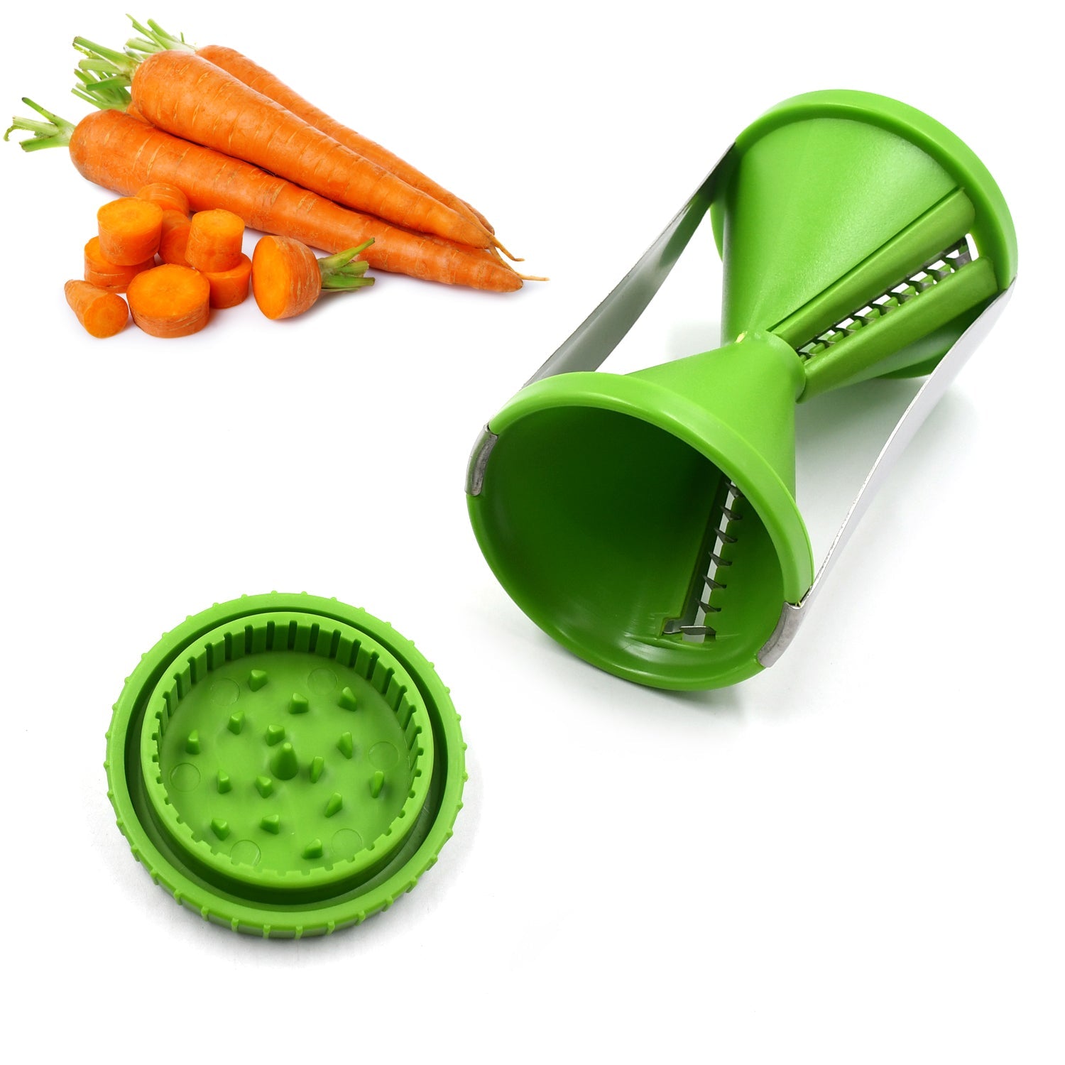 Portable Spiralizer Vegetable Slicer Handheld Spiralizer Peeler Stainless Steel Spiral Slicer For Salad Vegetables Fruit Slicer - Bhavnagar Deodap