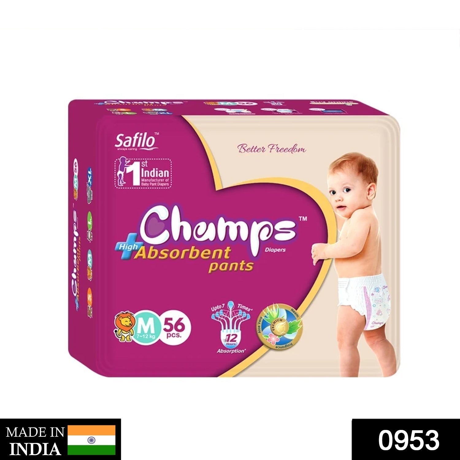 Premium Champs High Absorbent Pant Style Diaper Small, Medium and Large Size Diaper - Bhavnagar Deodap