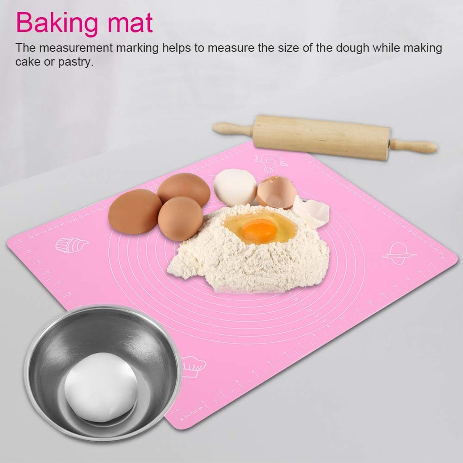 Rolling Mat Silicone Baking Mat (50×40 Cm) - Bhavnagar Deodap
