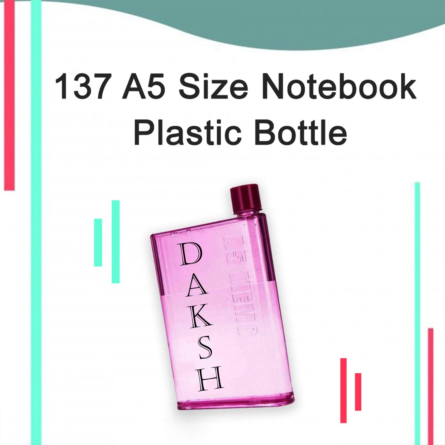 Customize A5 Size Notebook Plastic Bottle (Any Color) - Bhavnagar Deodap