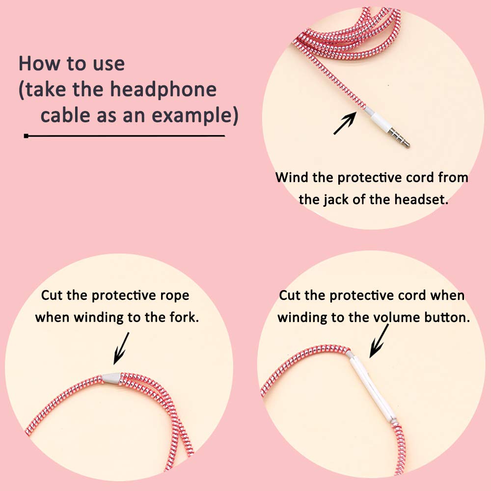 Metallic Finish Cable Spiral Protector / Wire Repair / Pet Cord Protector / Headphone Saver, Cable Wrap / Cover for Mac Charging Cable - Bhavnagar Deodap