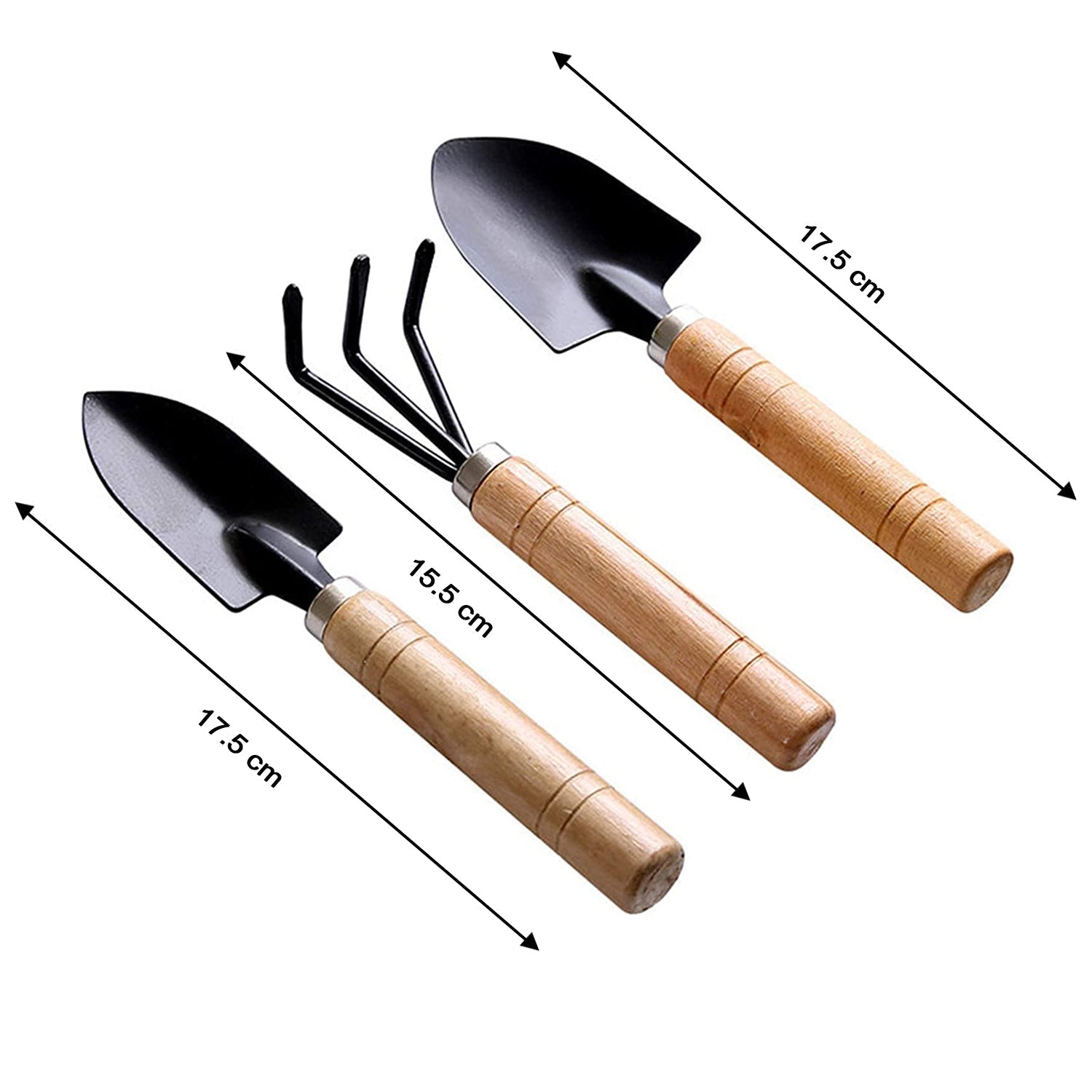 Small sized Hand Cultivator, Small Trowel, Garden Fork (Set of 3) - Bhavnagar Deodap