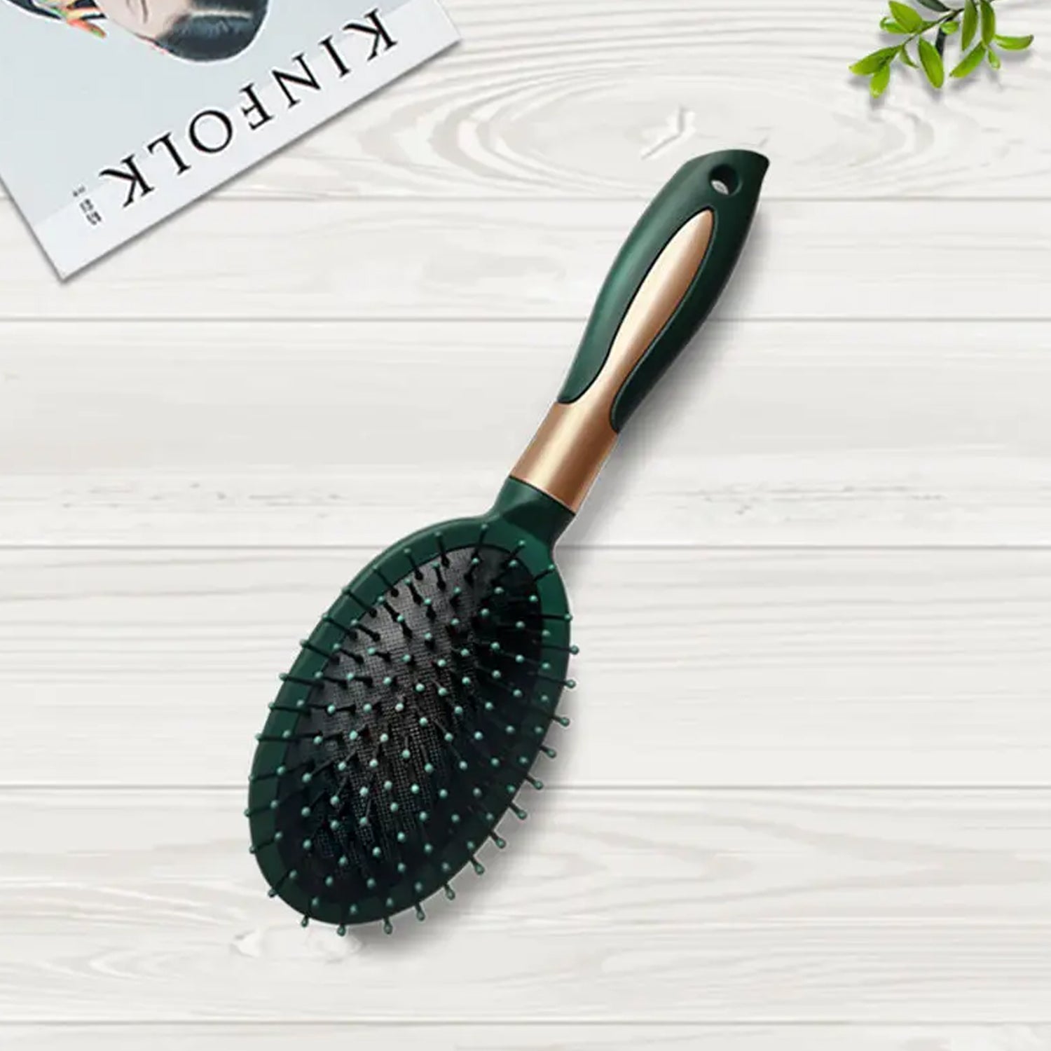 Massage Comb, Air Cushion Massage Hair Brush Ergonomic Matt Disappointment for Straight Curly Hair Cushion Curly Hair Comb for All Hair Types, Home Salon DIY Hairdressing Tool  (1 Pc) - Bhavnagar Deodap