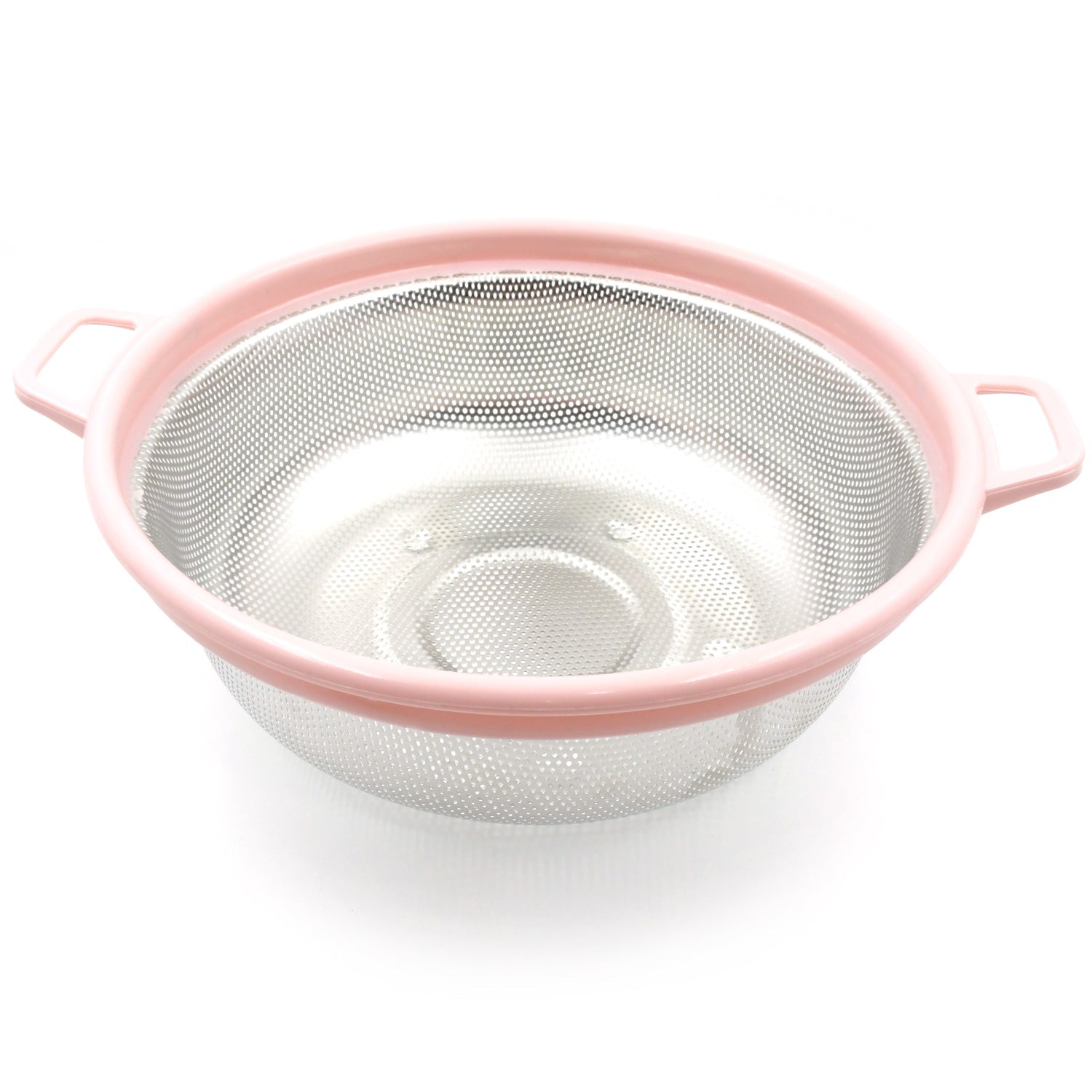 Stainless Steel Colander with Handle - Large Metal Mesh Basket Strainer (1 pc) - Bhavnagar Deodap