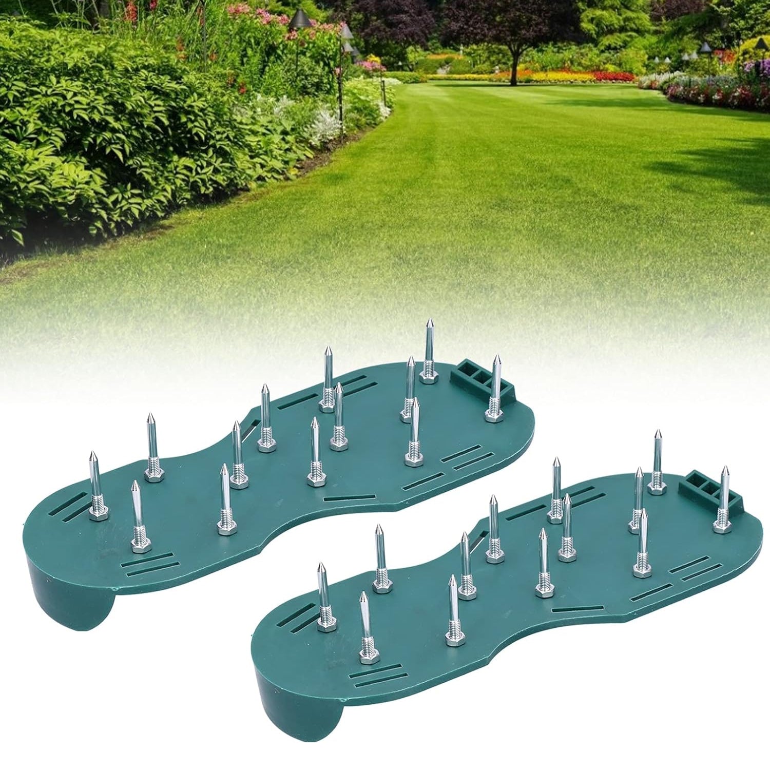 Lawn Aerator Sandals, Garden Grass Aerator Spiked Sandals Green Studded Shoes for Yard Patio Garden Excavation - Bhavnagar Deodap