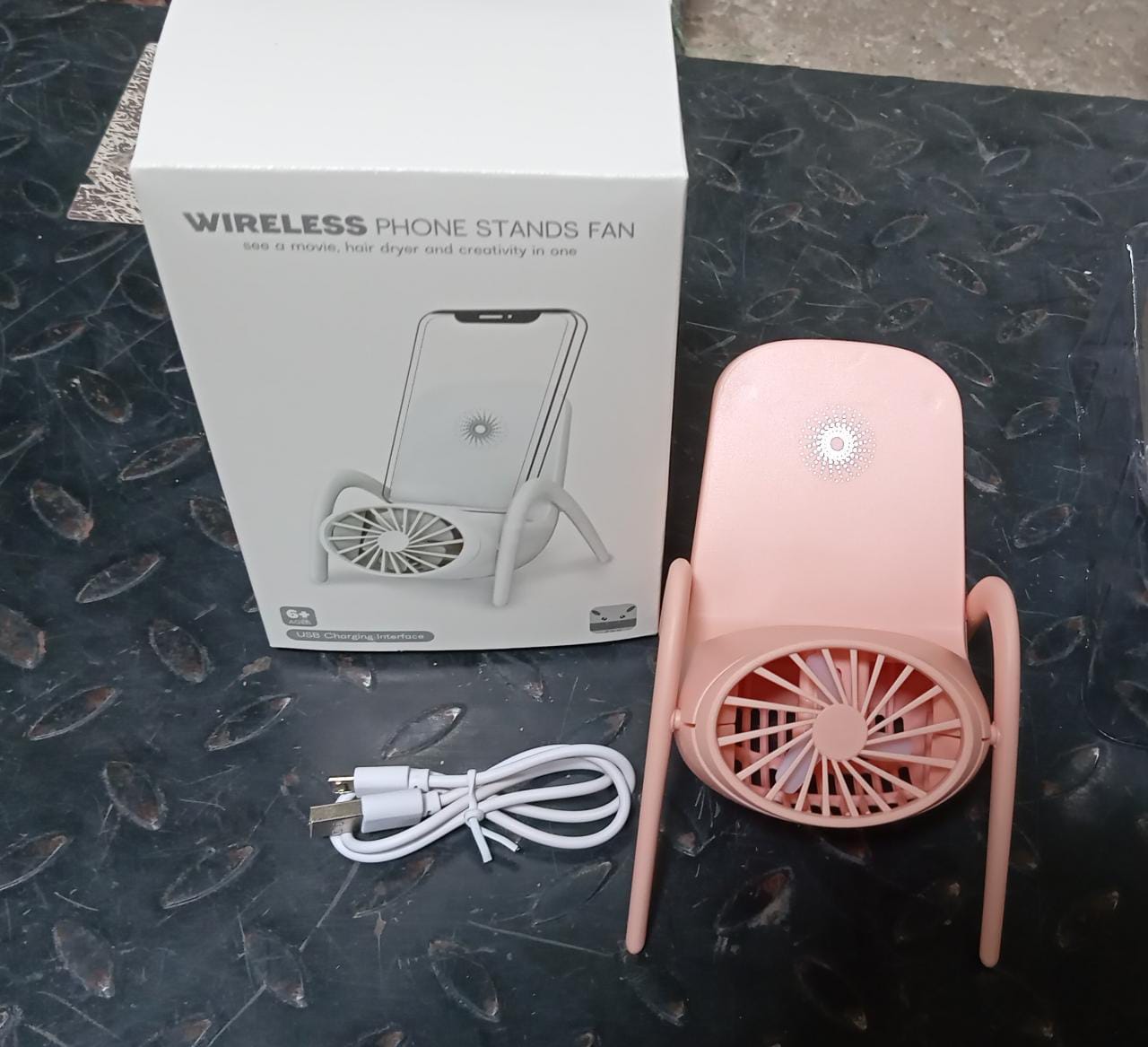 Portable Mobile Phone Holder Fan  Personal Fan Multi- Function Fan Handheld Charging Fan (Battery Not Include) - Bhavnagar Deodap