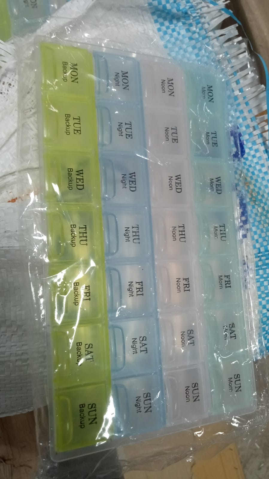 Pill Case- 4 Row 28 Squares Weekly 7 Days Tablet Box Holder Medicine Storage Organizer Container - Bhavnagar Deodap