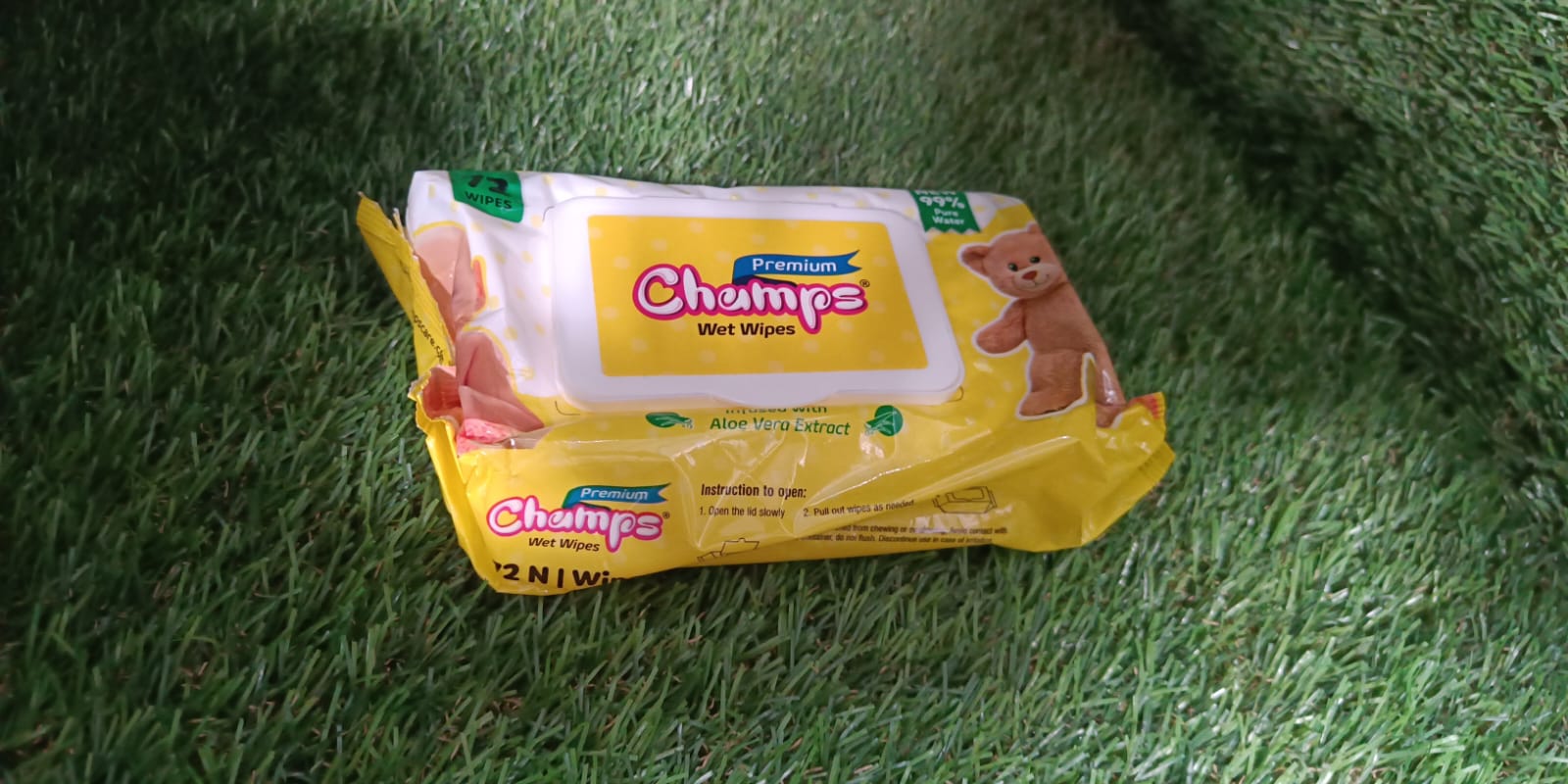 Champs Premium Wet Wipes Infused With Aloe Vera Extract Wet Wipes (72 N Wipes ) - Bhavnagar Deodap