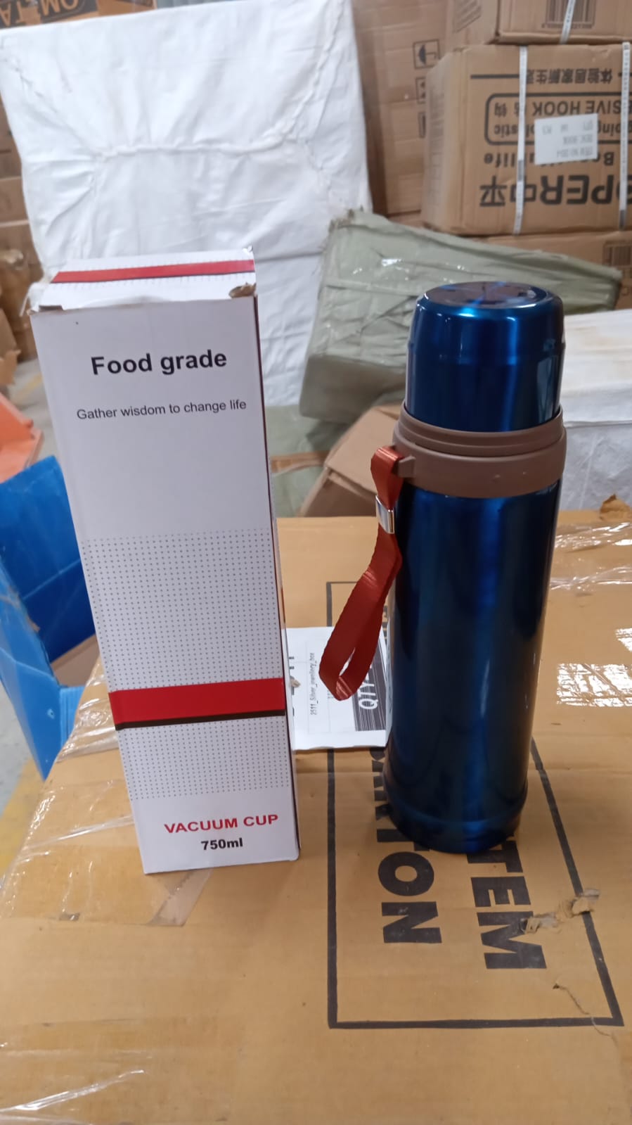 Stainless Steel Thermos Water Bottle Double Walled Vacuum Cup 12 Hour Heat Retention Mug for Tea Water Coffee Dispenser (750 ML) - Bhavnagar Deodap