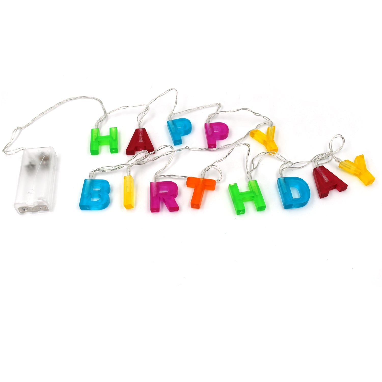 Decoratives Plastic Happy Birthday 13 LED Letter Battery Operated String Lights, Outdoor String Lights (Multicolour) - Bhavnagar Deodap