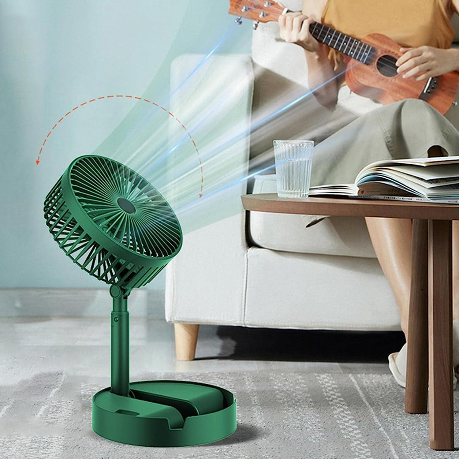 Silent Table Top Personal Fan for Bedside, Office Table