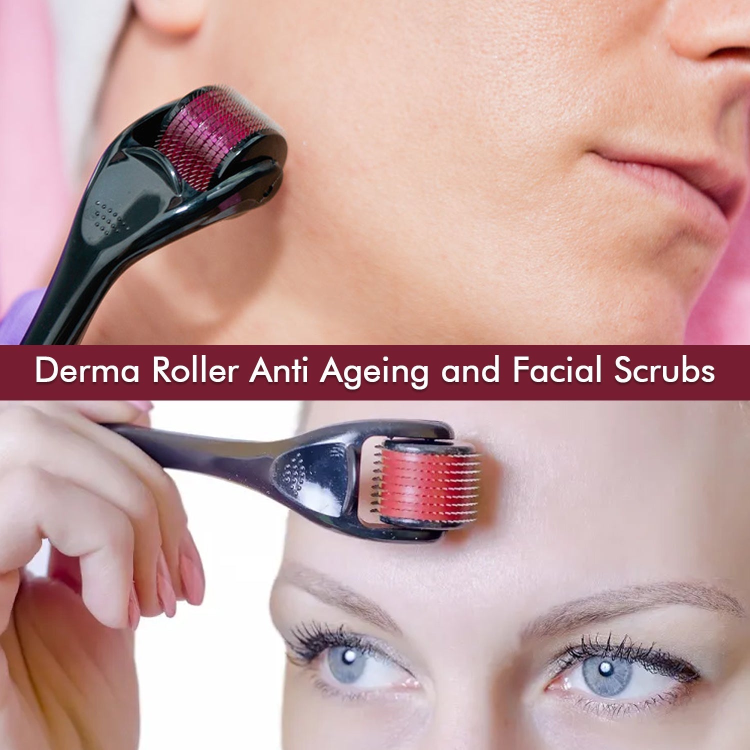 Derma Roller Anti Ageing and Facial Scrubs & Polishes Scar Removal Hair Regrowth (0.75mm) - Bhavnagar Deodap