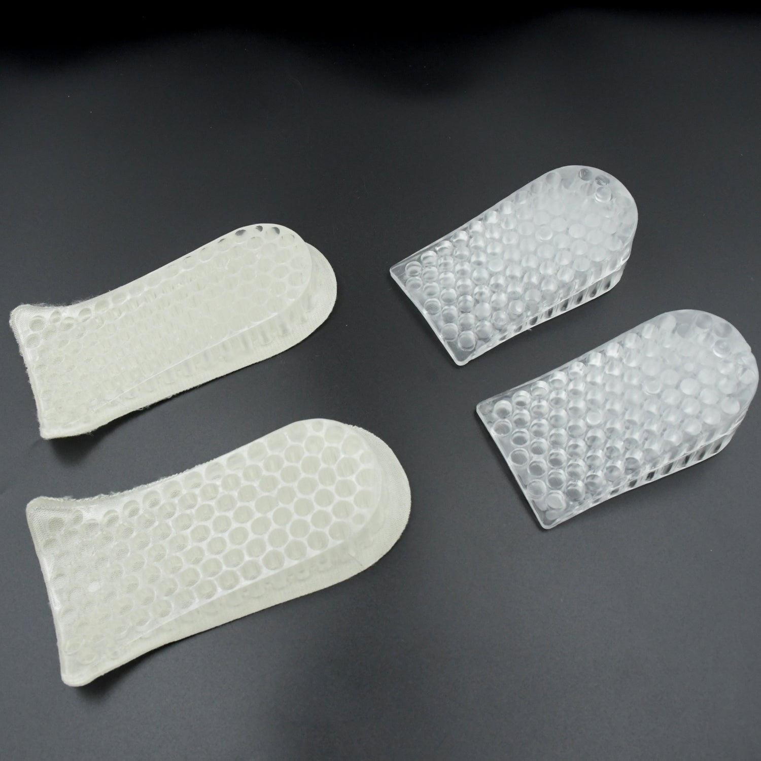 2 Pairs Heel Lift Inserts Height Increase Insole Invisible Heightening Insole Sillicone 3-Layer Heel Support Insoles Height-Adjustable Shoe Pads Foot Cushion for Shoes - Bhavnagar Deodap