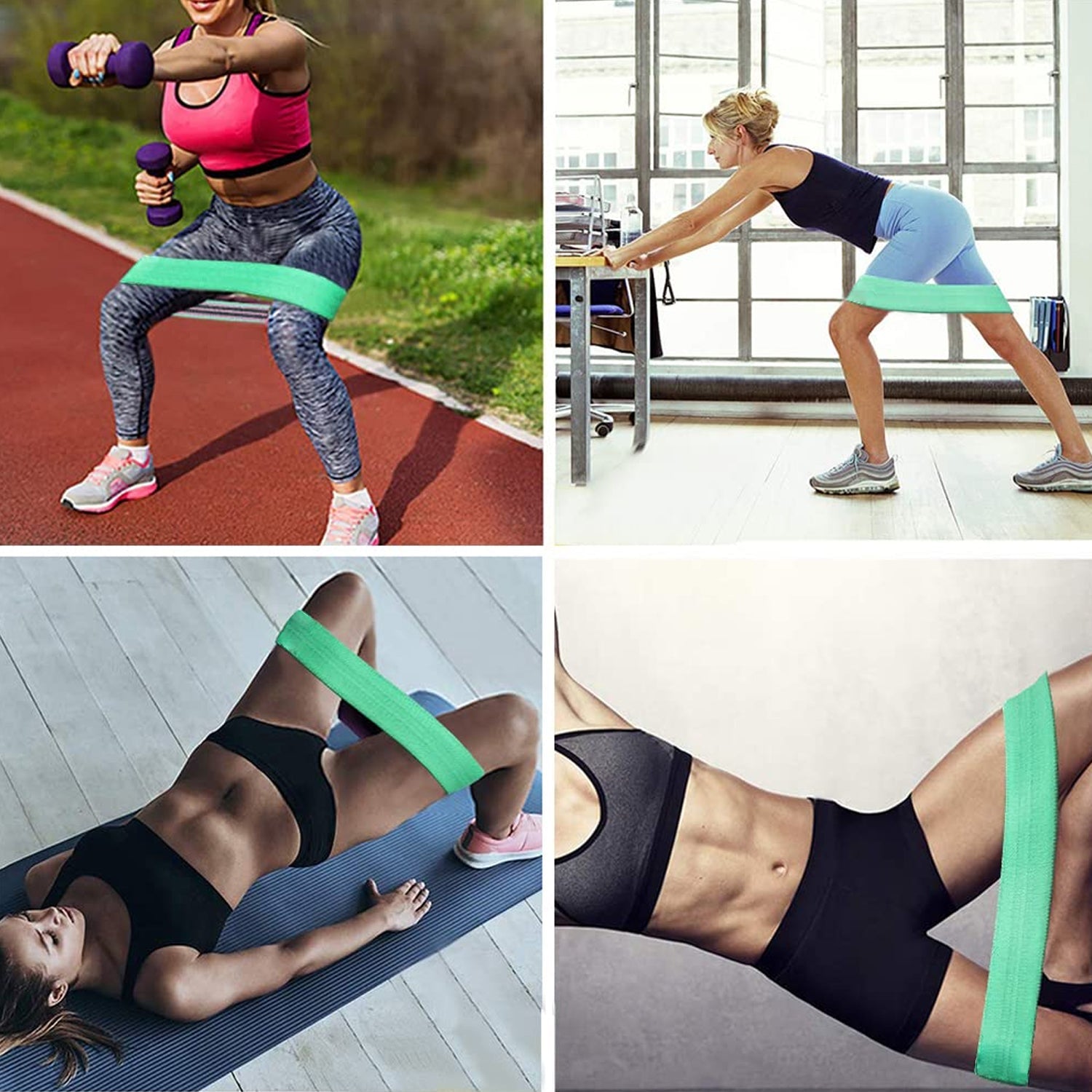 Hip Bands Booty Bands Wide Workout Bands, Resistance Exercise Bands for Legs and Butt, Resistance Loop Bands Anti Slip Circle Fitness Band Elastic Sports Bands Fitness Bands for Women Men Strength Training (3 Pcs Set) - Bhavnagar Deodap