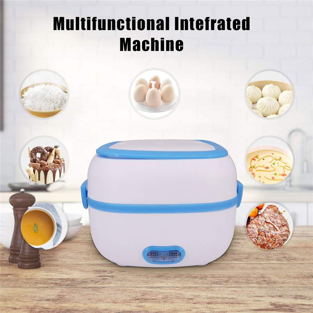 Electric Lunch Box Portable Food Warmer Food Heating Lunch Box Removable Food-Grade Stainless Steel Compartments, 220V 200W, for Car, Truck, office  - Bhavnagar Deodap