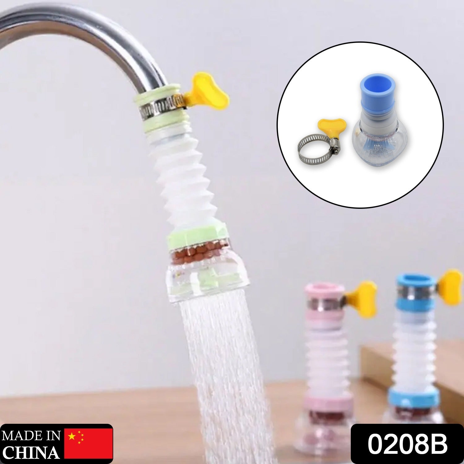 360° Adjustable Rotating Water Saving Nozzle Shower Head Faucet Multiple Types of Output Water Valve Splash Regulator Filter Kitchen Tap Accessories, Bathroom Use (1 Pc) - Bhavnagar Deodap